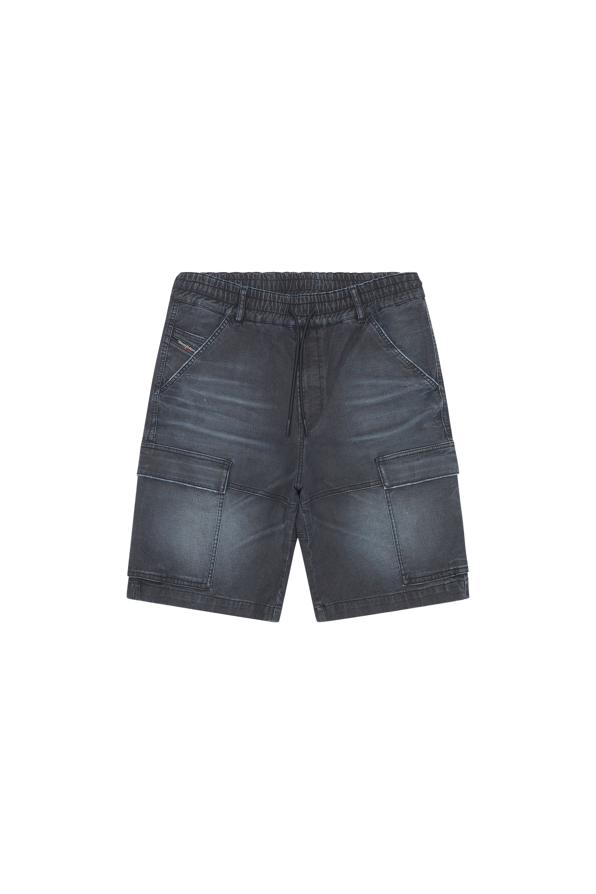 Diesel - D-KROOLEY-CARGO-SHORT JOGG, Black - Image 3