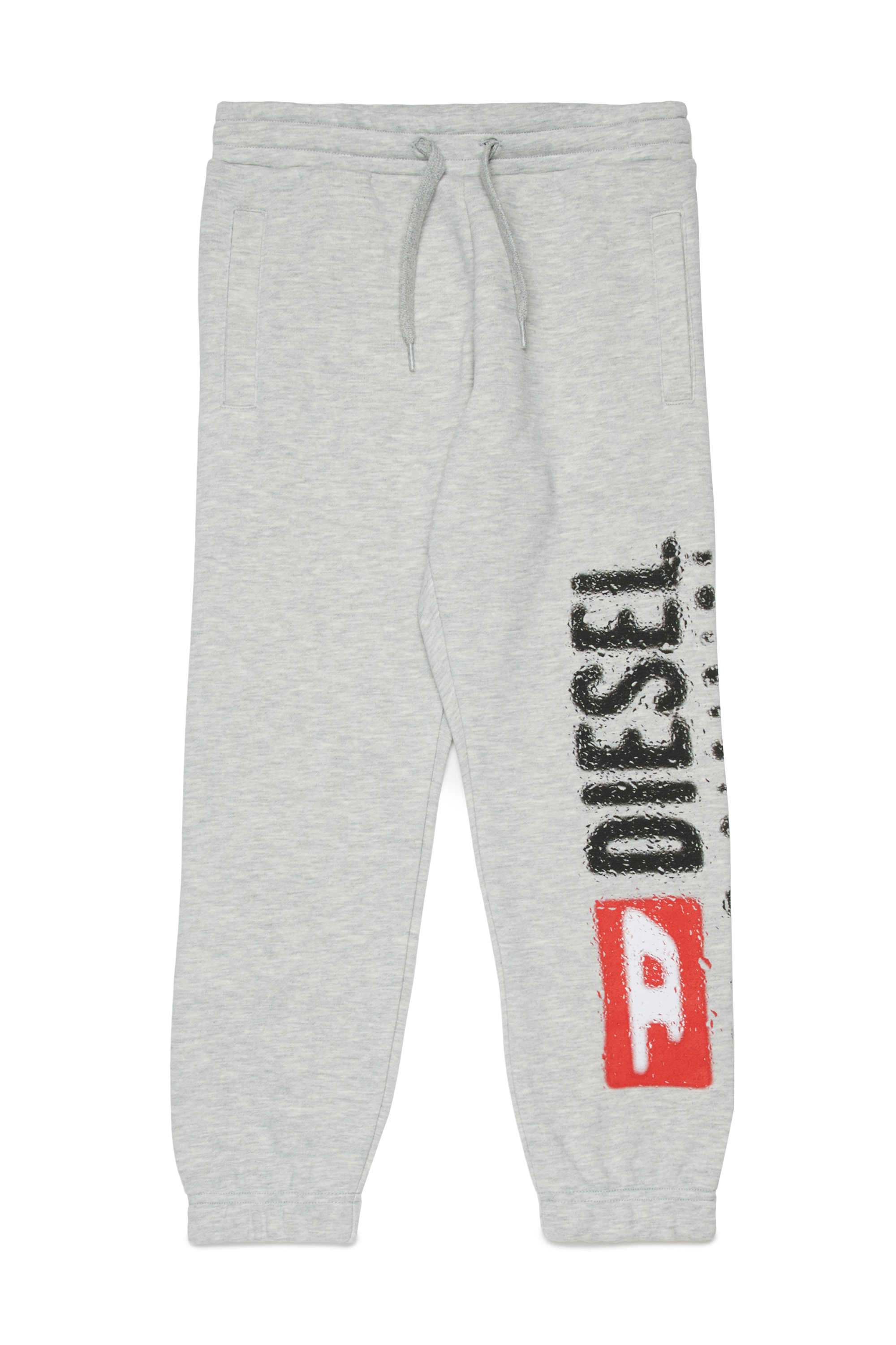 Diesel - PANTLI, Man's Cotton sweatpants with drawstring in Grey - 1