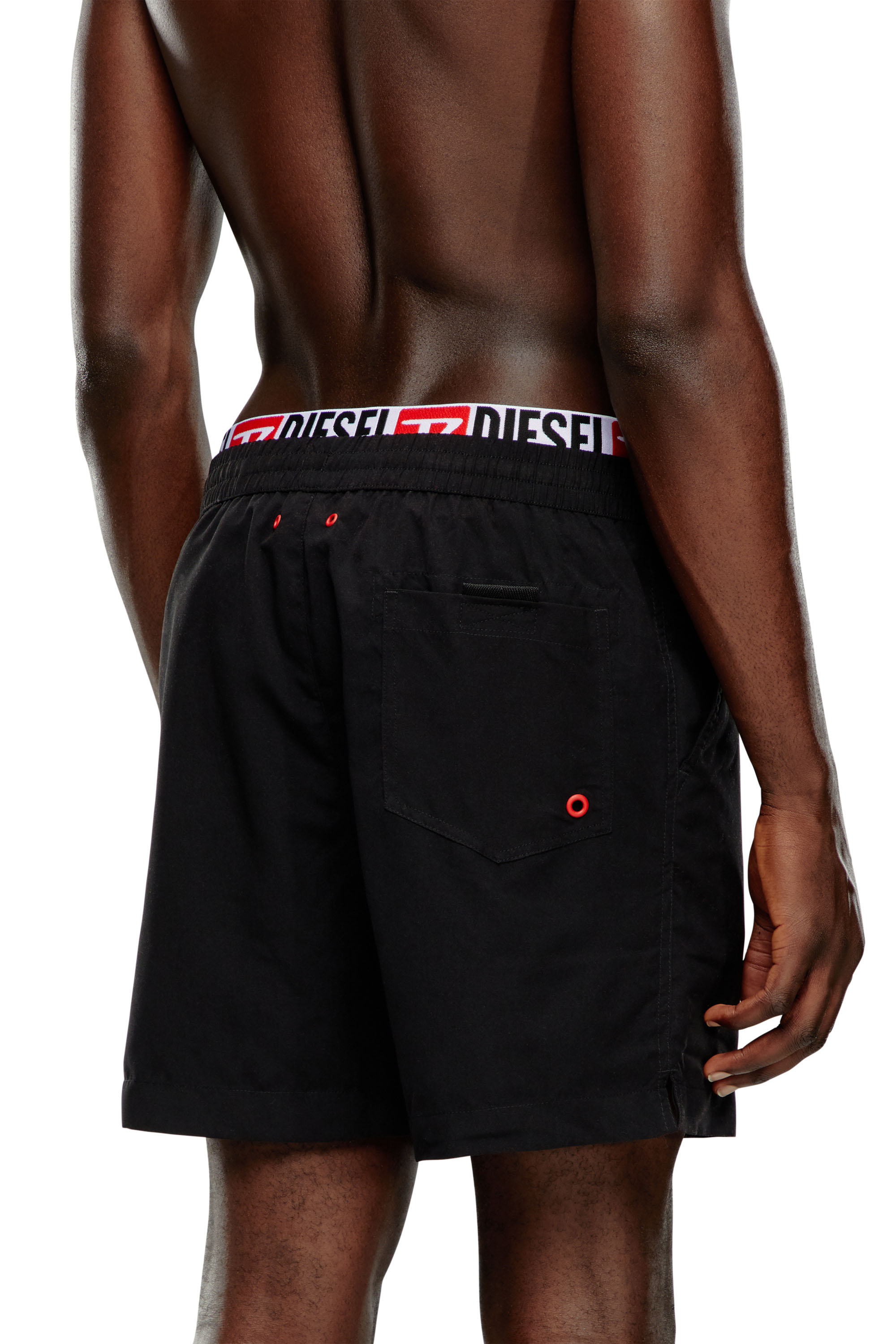 Diesel - BMBX-VISPER-41, Man Double-waist board shorts in Black - Image 3