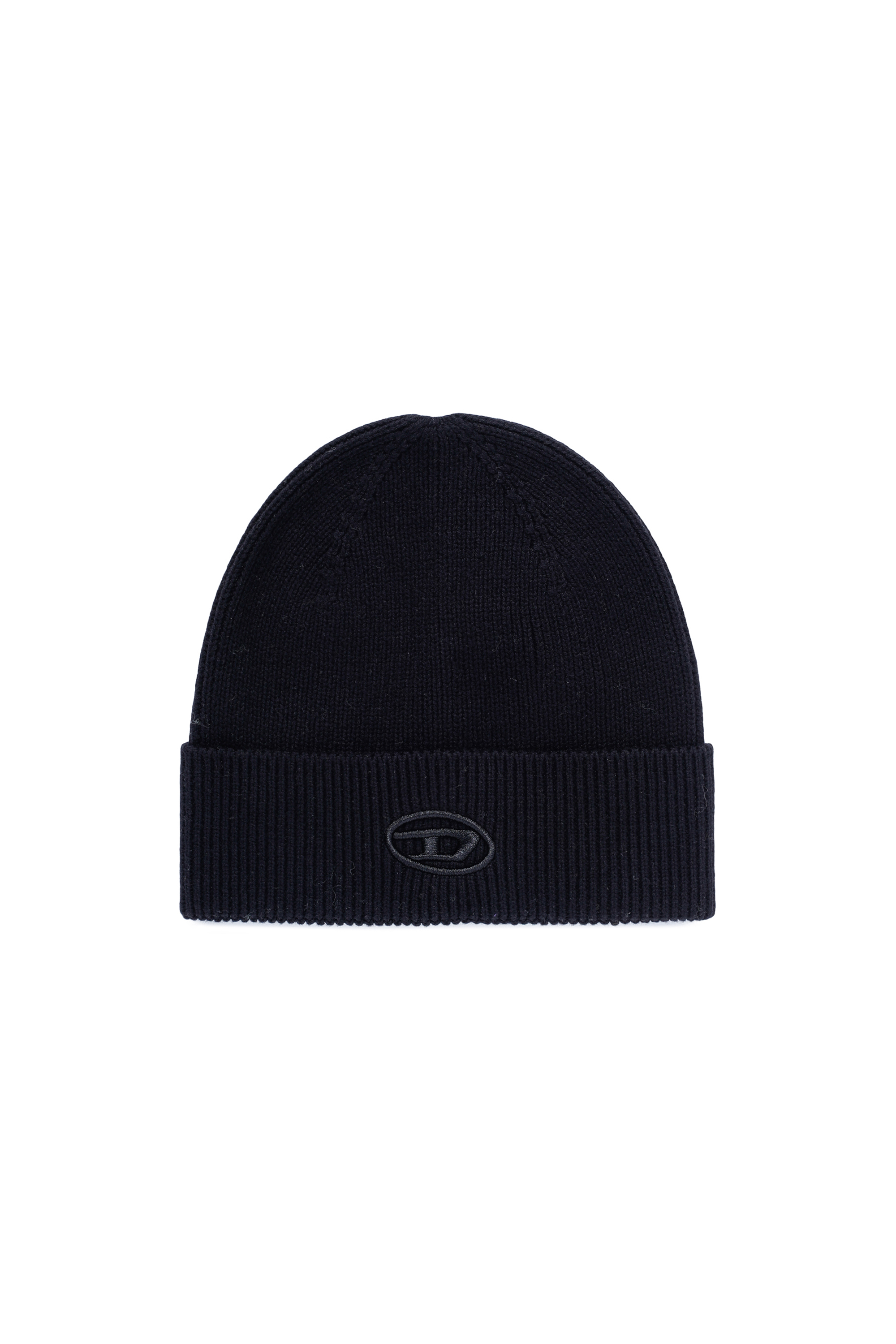 K-CODER-FULLY B, Black Diesel - K-CODER-FULLY B, Unisex's Ribbed beanie with D embroidery in Black - 1