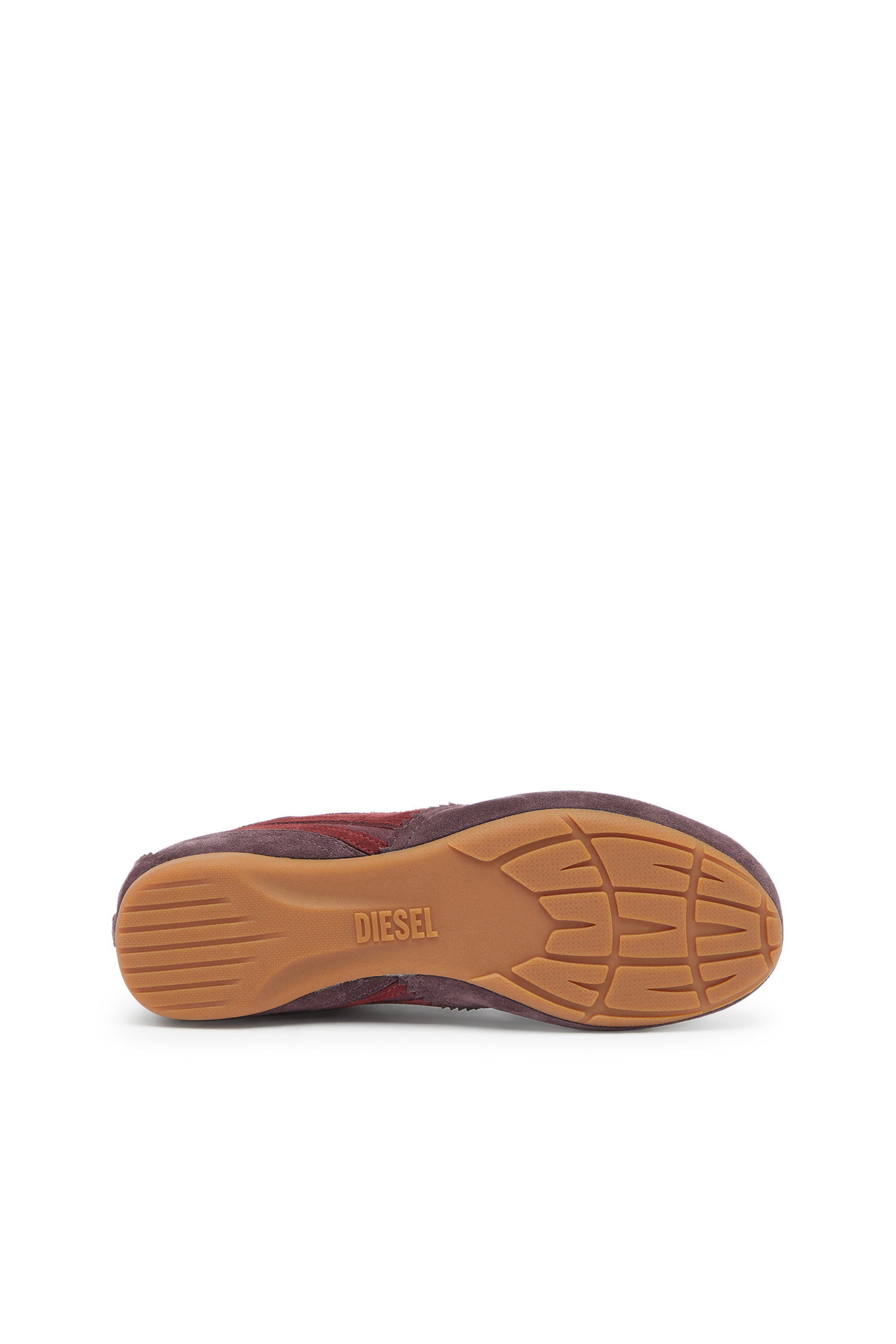 Diesel - D-MILE LOW II W, Woman's D-Mile-Flat sneakers with suede overlays in Burgundy - 4