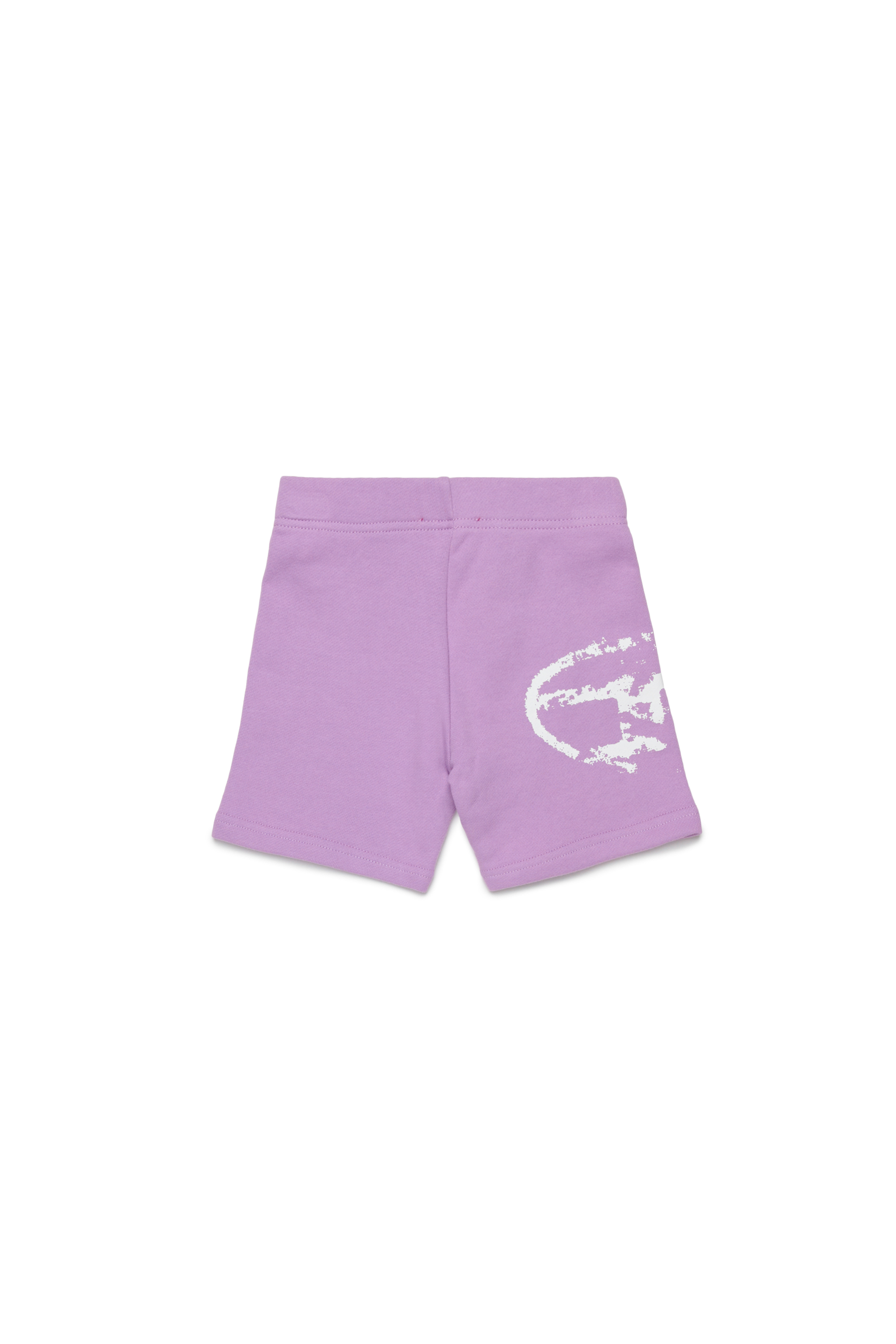 Diesel - PESDISHORTB, Unisex's Cotton shorts with distressed Oval D logo in Violet - 2