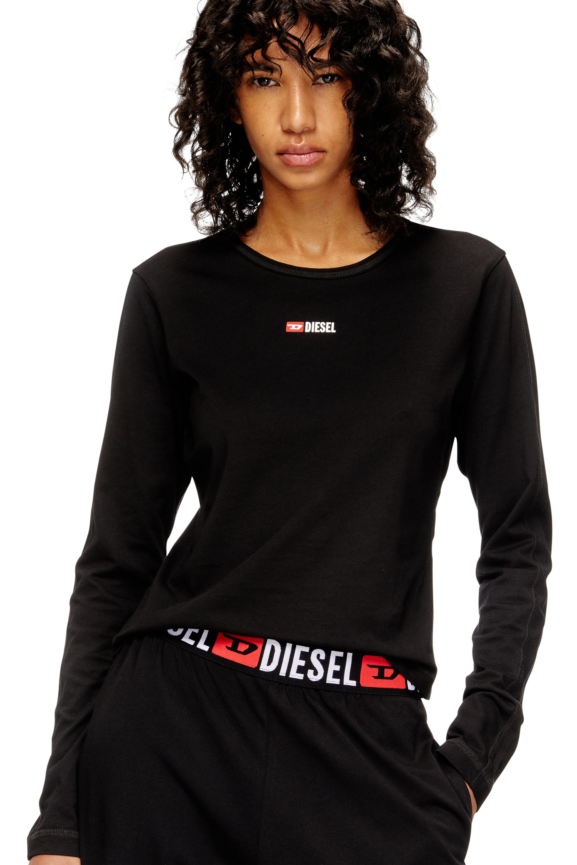 Diesel - SET-GILDA-D-CORE, Woman's Stretch cotton pyjamas in Black - 3