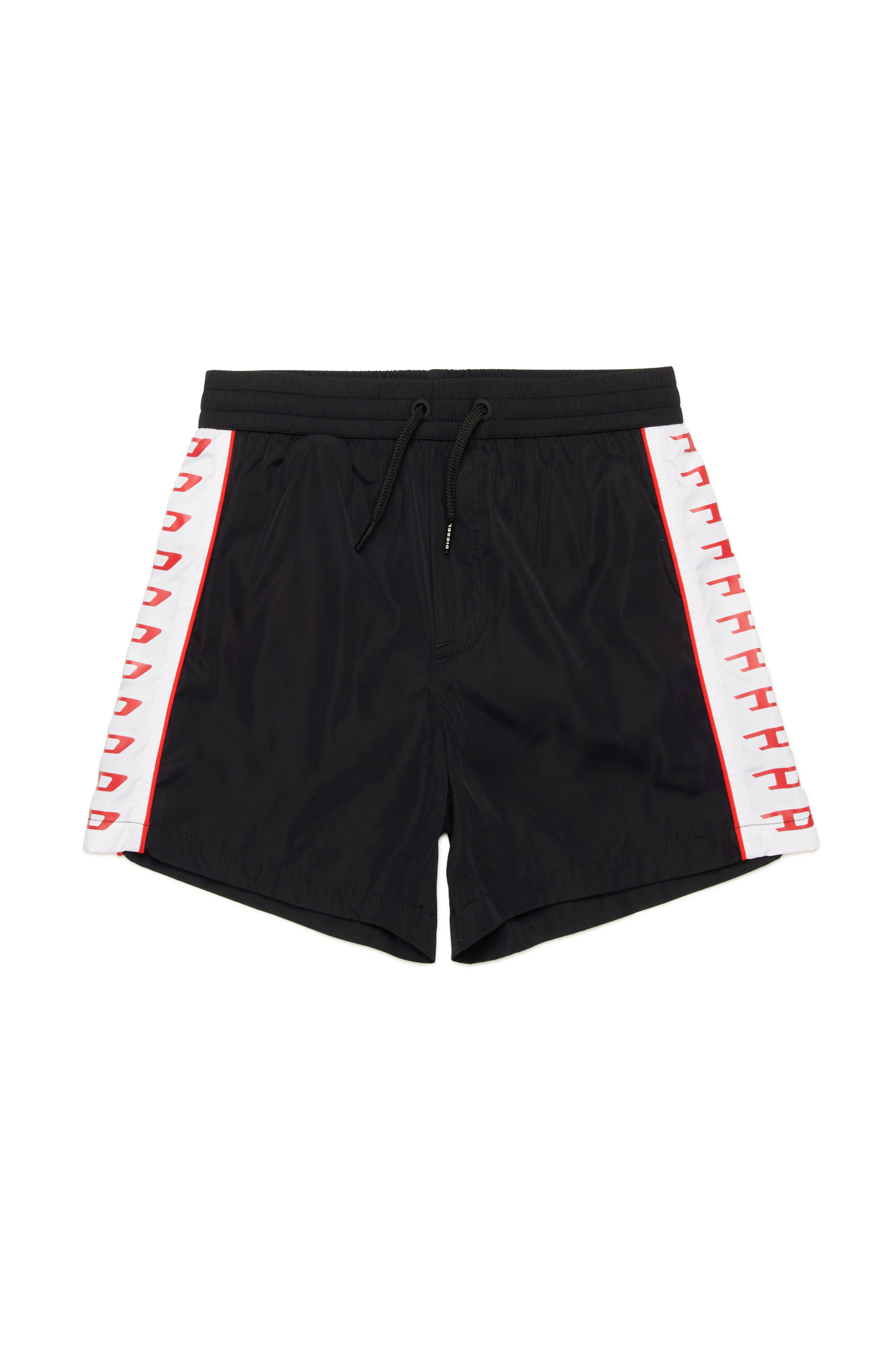 Diesel - MIPRES, Man's Swim shorts with contrast logo bands in Black - 1