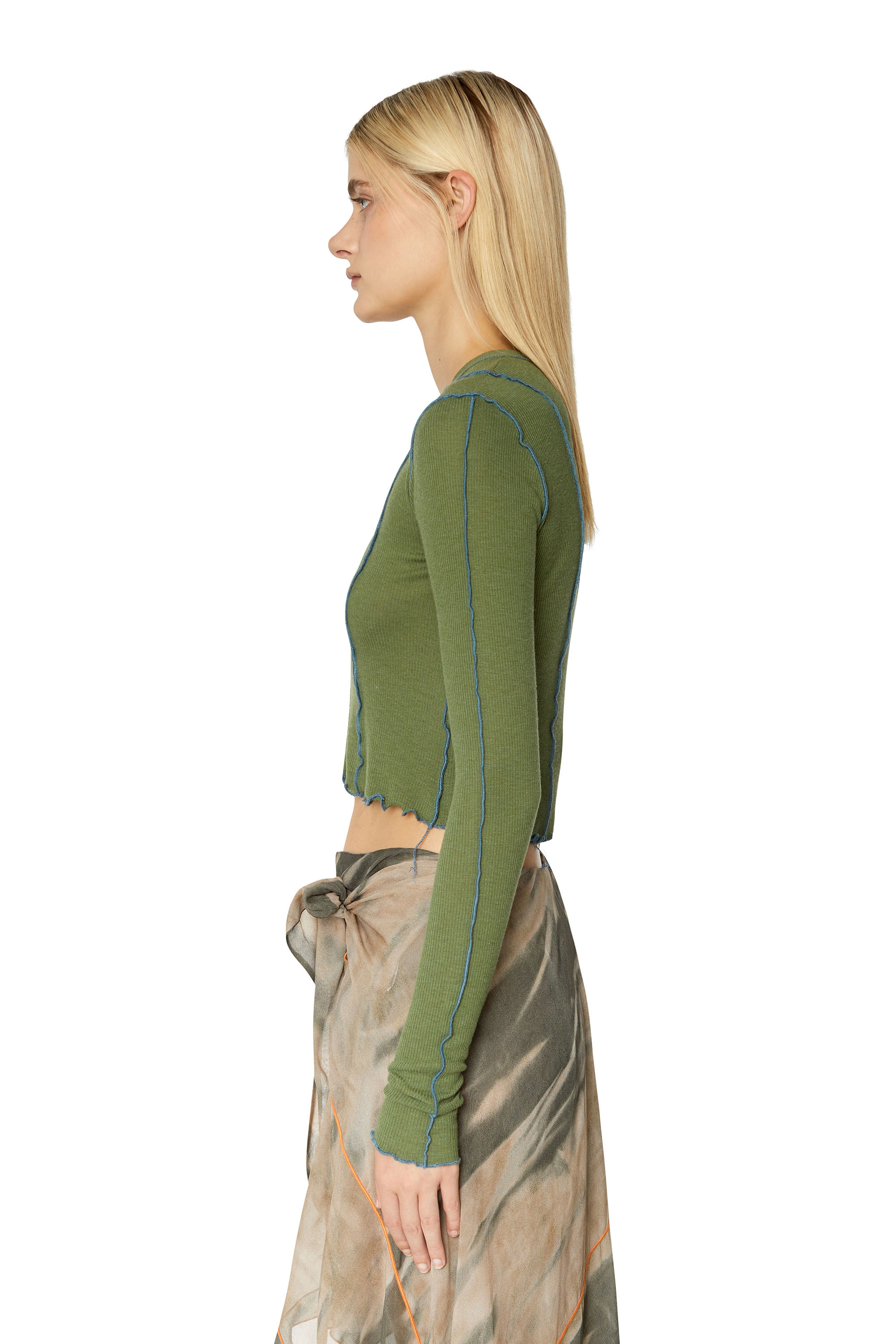 Diesel - T-RIBYEL-OPEN, Olive Green - Image 4