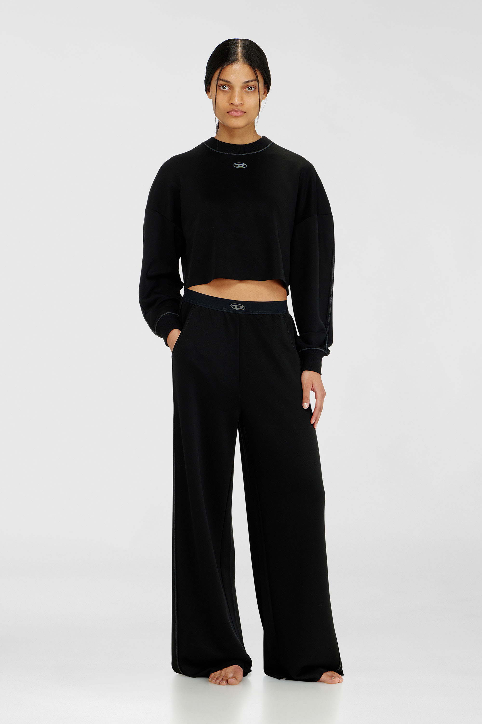 Track pants in light stretch scuba