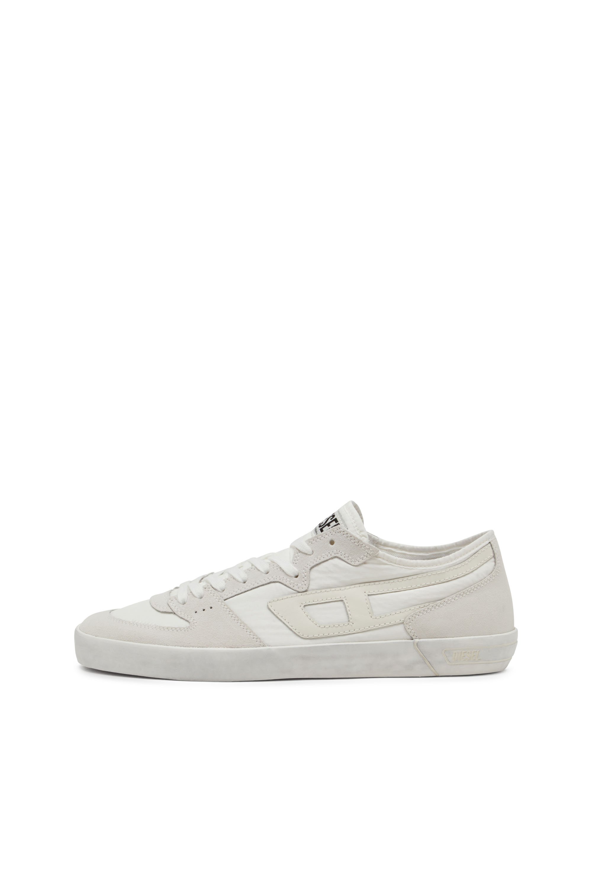 Diesel - S-LEROJI D-1 LOW, Man's Sneakers in padded ripstop and suede in White - 7