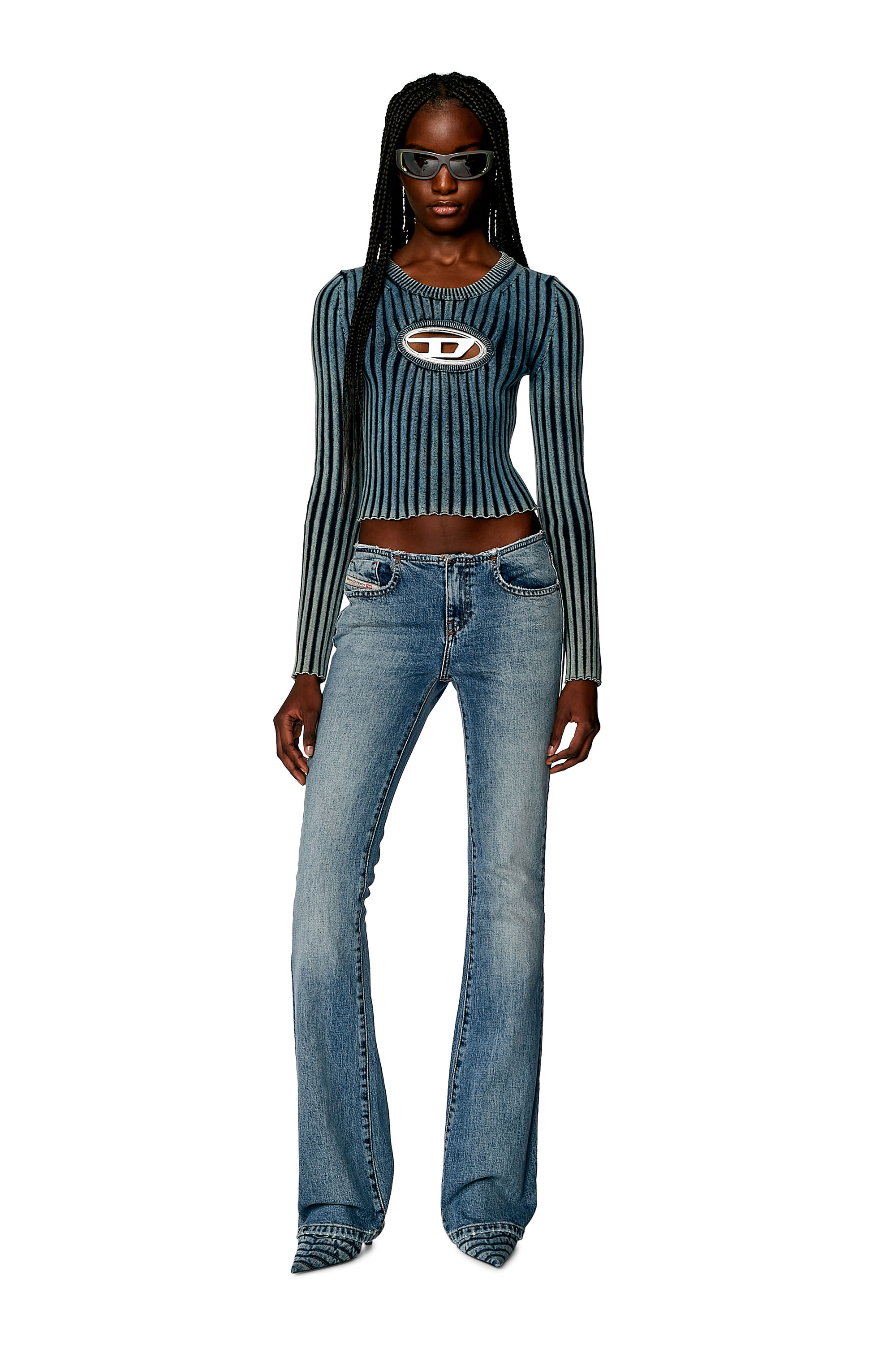 Diesel - Woman Bootcut and Flare Jeans 1969 D-Ebbey 0DQAD, Light Blue - Image 2