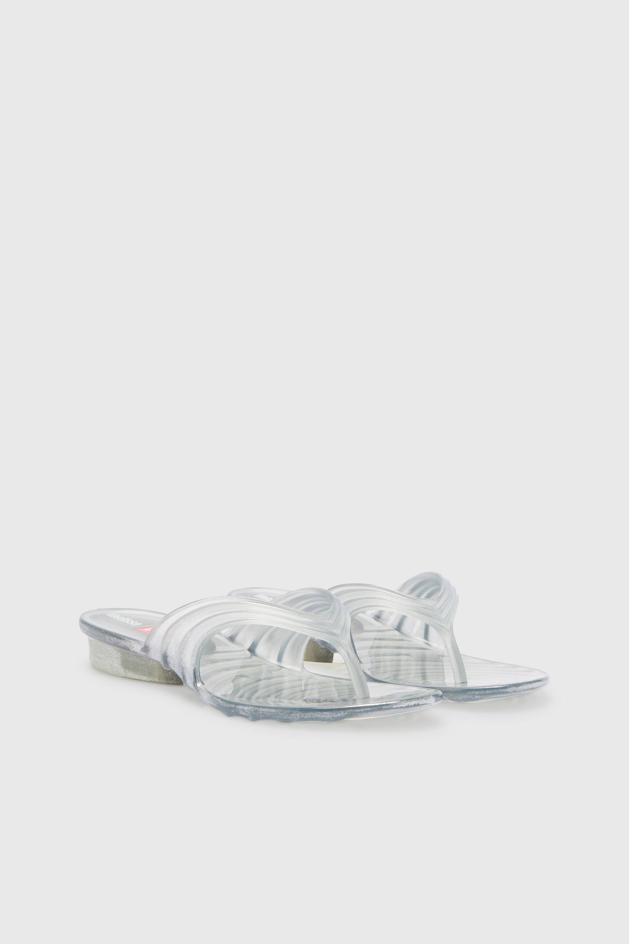 Diesel - MELISSA QUANTUM THONG, Woman's Sculptural flip-flops in Melflex&reg; in Silver - 2