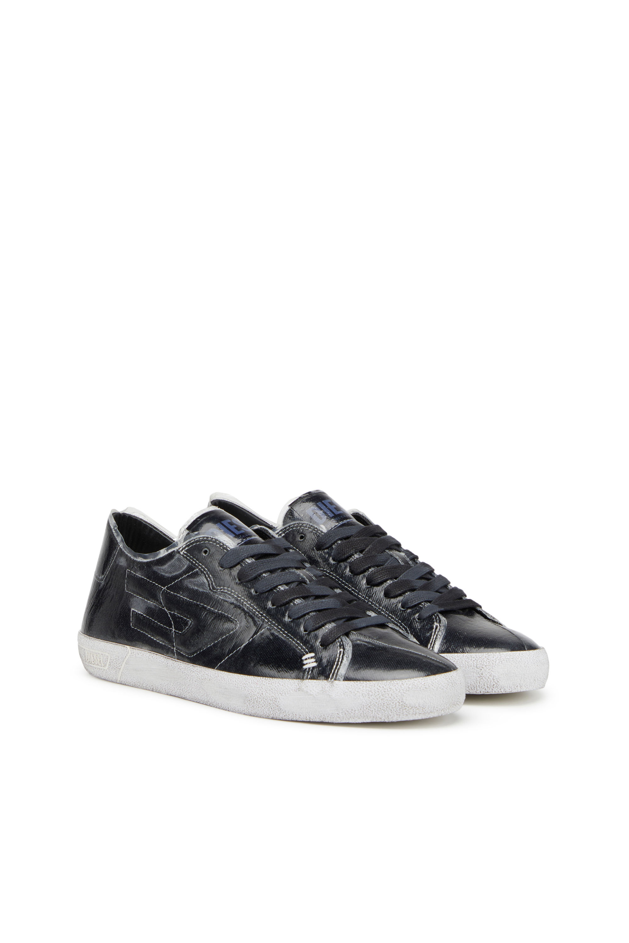 S-LEROJI LOW W, Black Diesel - S-LEROJI LOW W, Woman's S-Leroji Low W - Canvas sneakers with TPU overlay in Black - 2