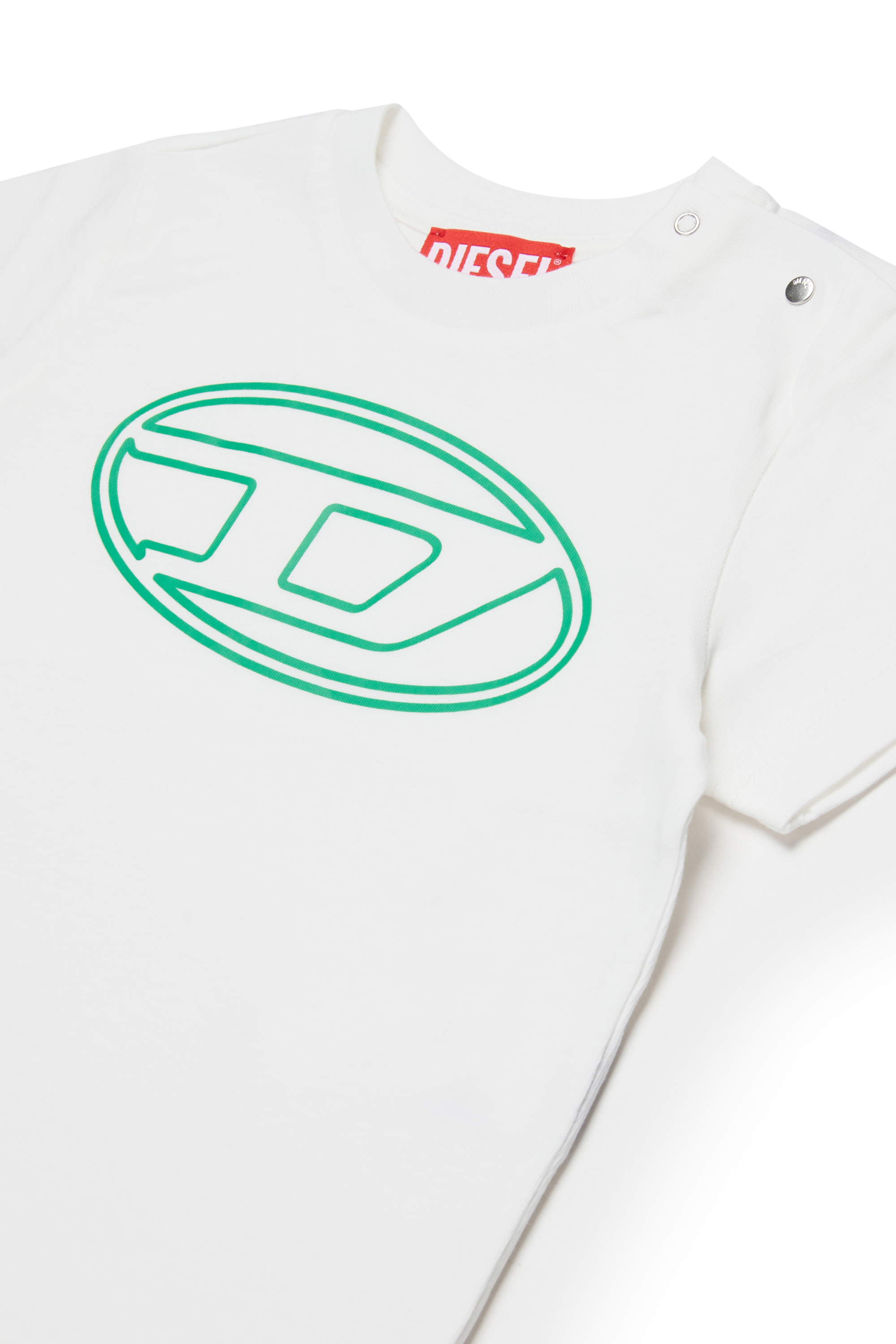 Diesel - TIMOTYB, Unisex's Cotton T-shirt with logo in White/Green - 3