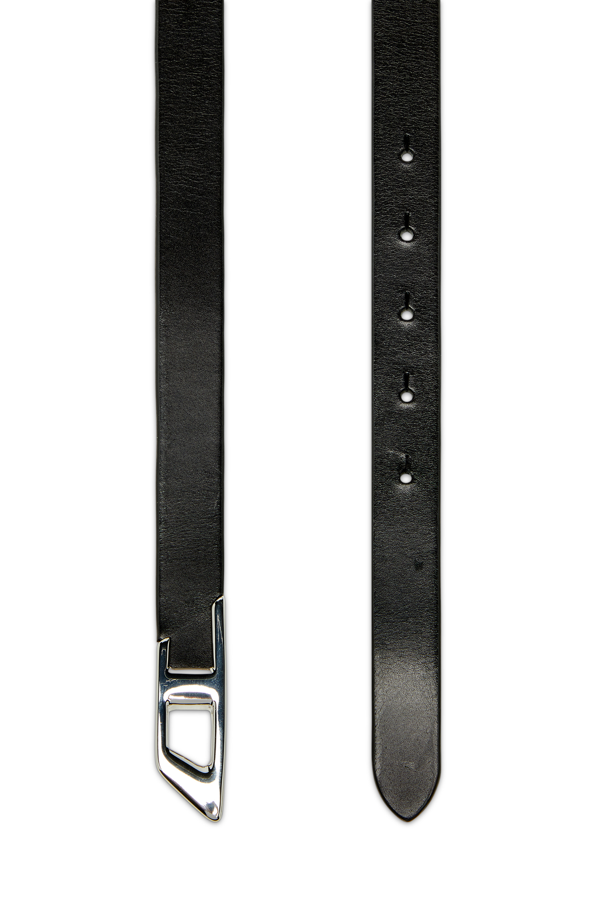 Diesel - B-D LOGO 2.0 20, Woman's 2 cm leather belt with 3D logo buckle in Black - 2