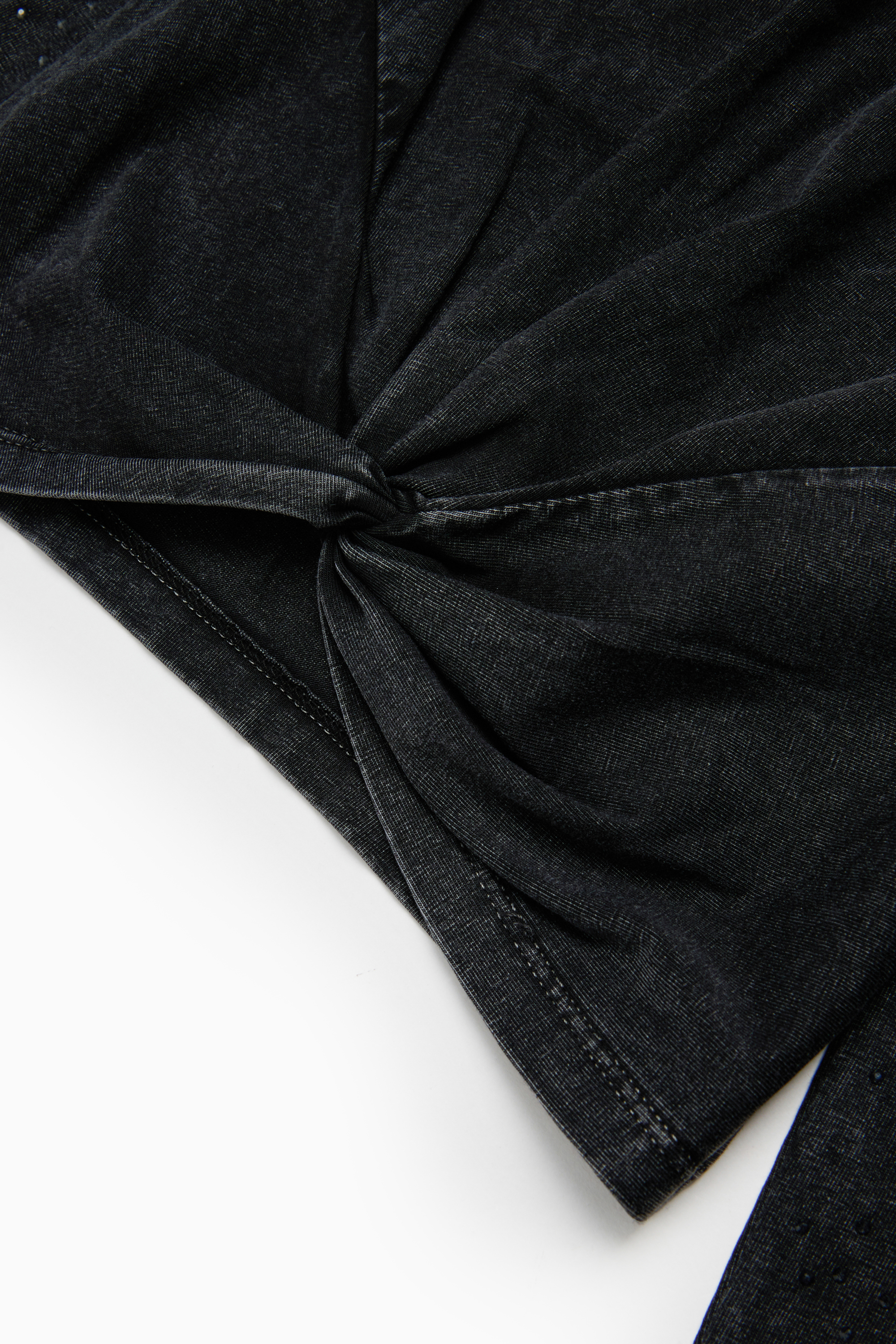 Diesel - TKNOT, Woman's Twist-hem top with rhinestones in Black - 4