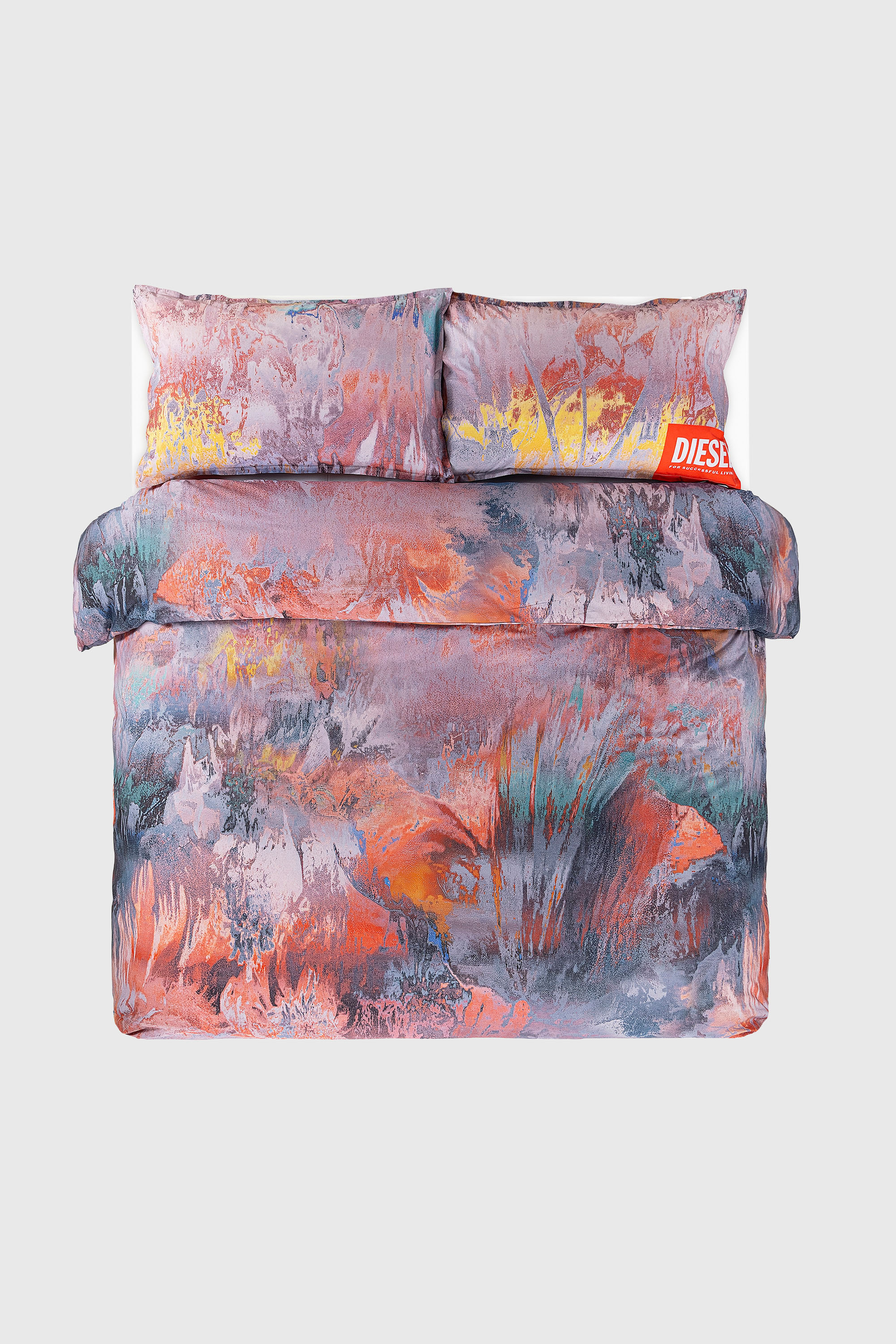 Diesel - 1018098  ACID FLOWERS PERCALE DUVET COVE, Unisex's Percale duvet cover set for queen size bed in Multicolor - 1