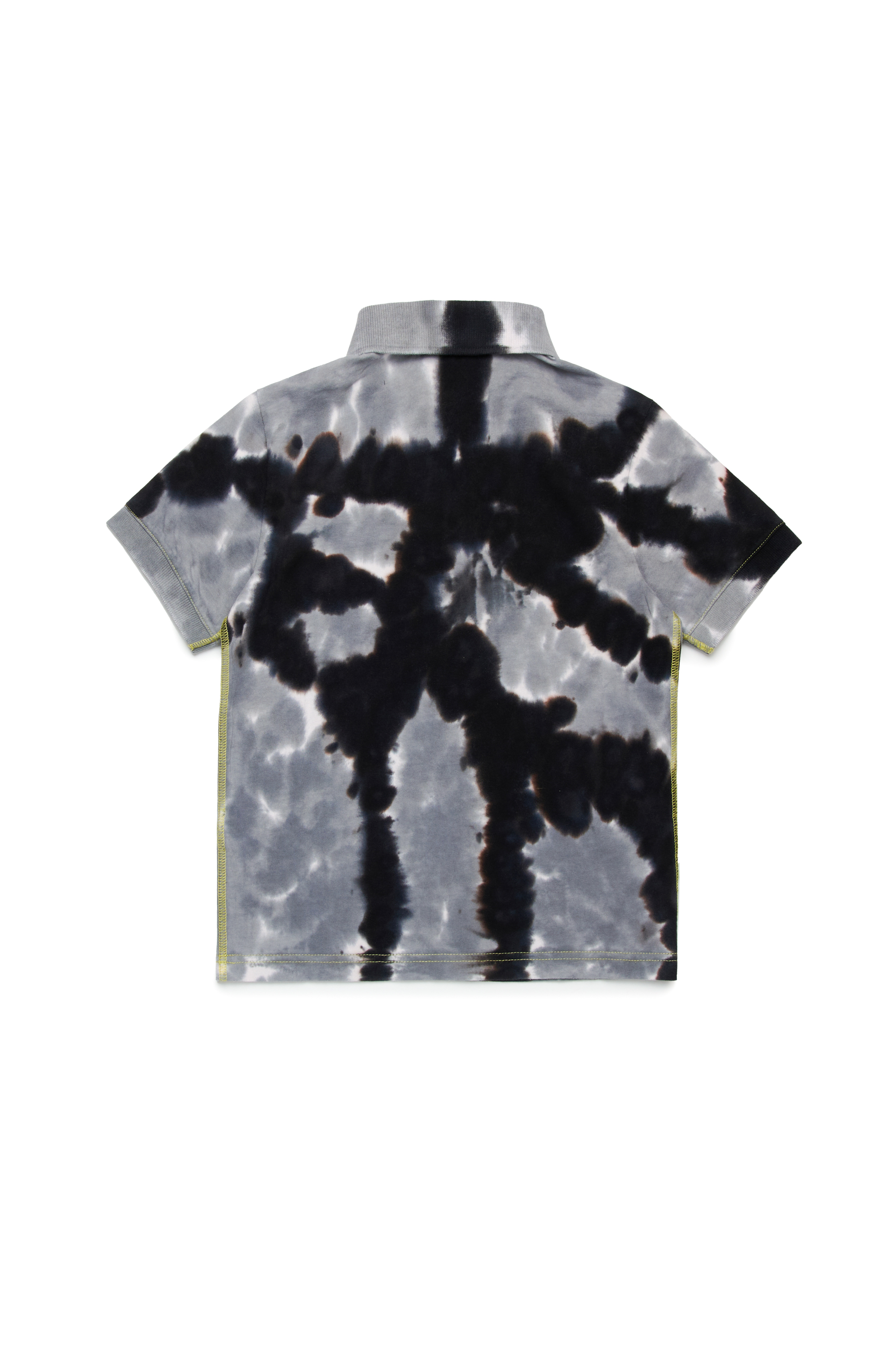 Diesel - TGIAC, Man's Polo shirt with batik print in Black - 2