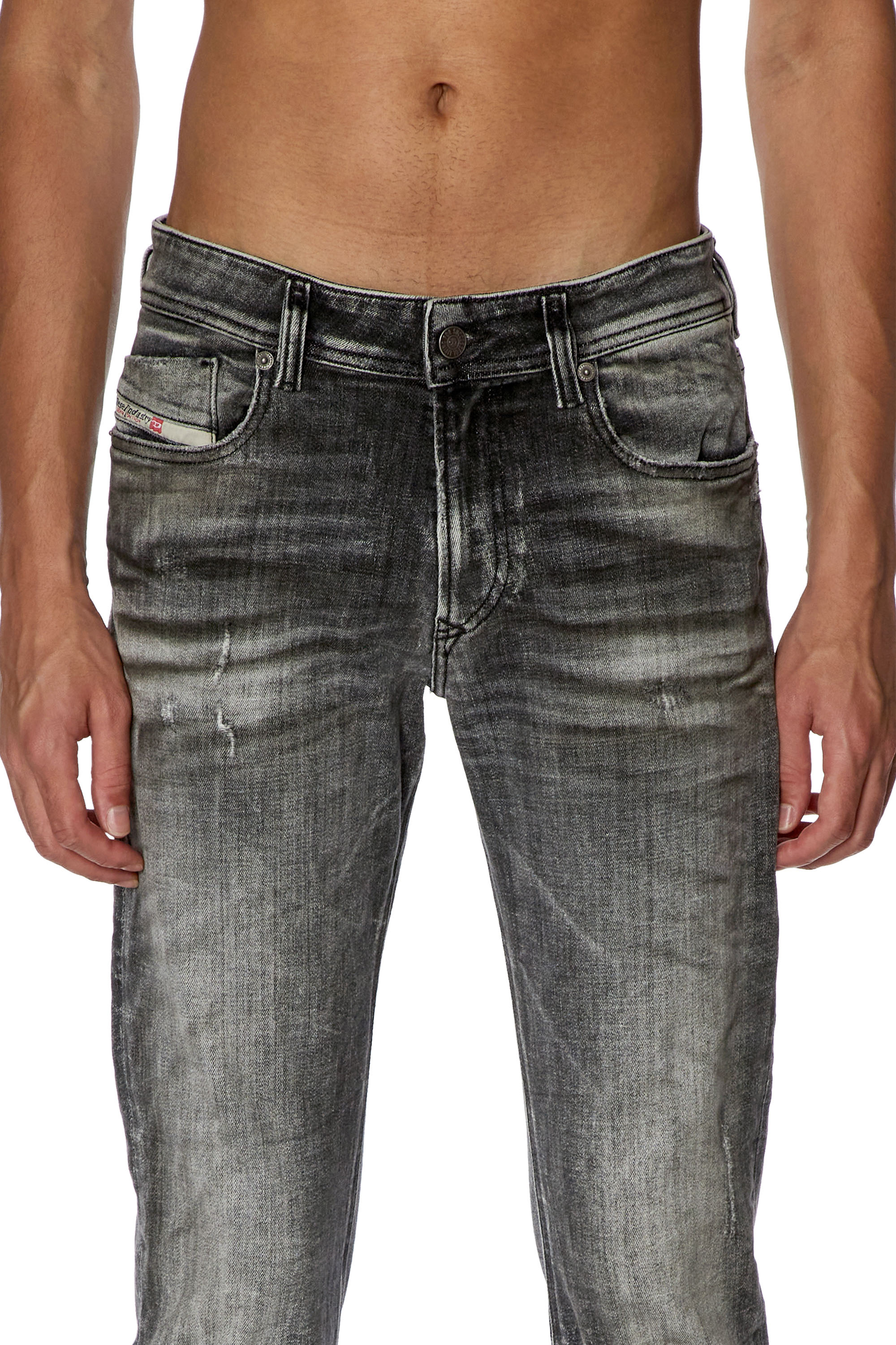 Diesel - Skinny Jeans 1979 Sleenker 09G86, Black/Dark grey - Image 4