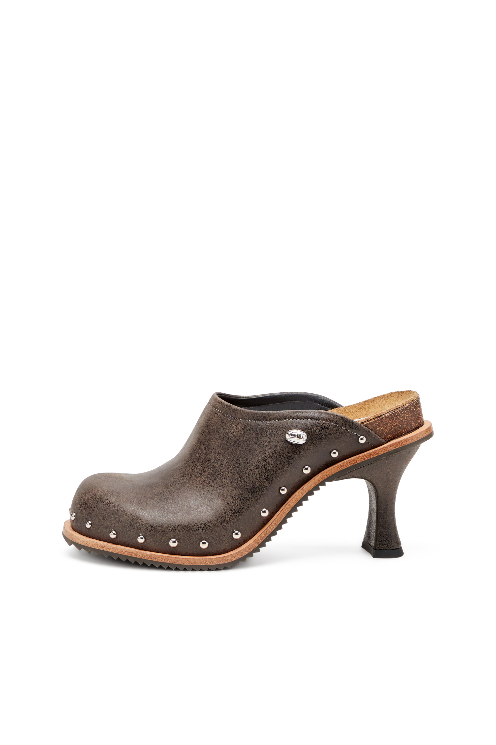 Diesel - D-WOODSTOCK ML CLOG W, Woman's D-Woodstock-Studded leather mules in Dark Brown - 7