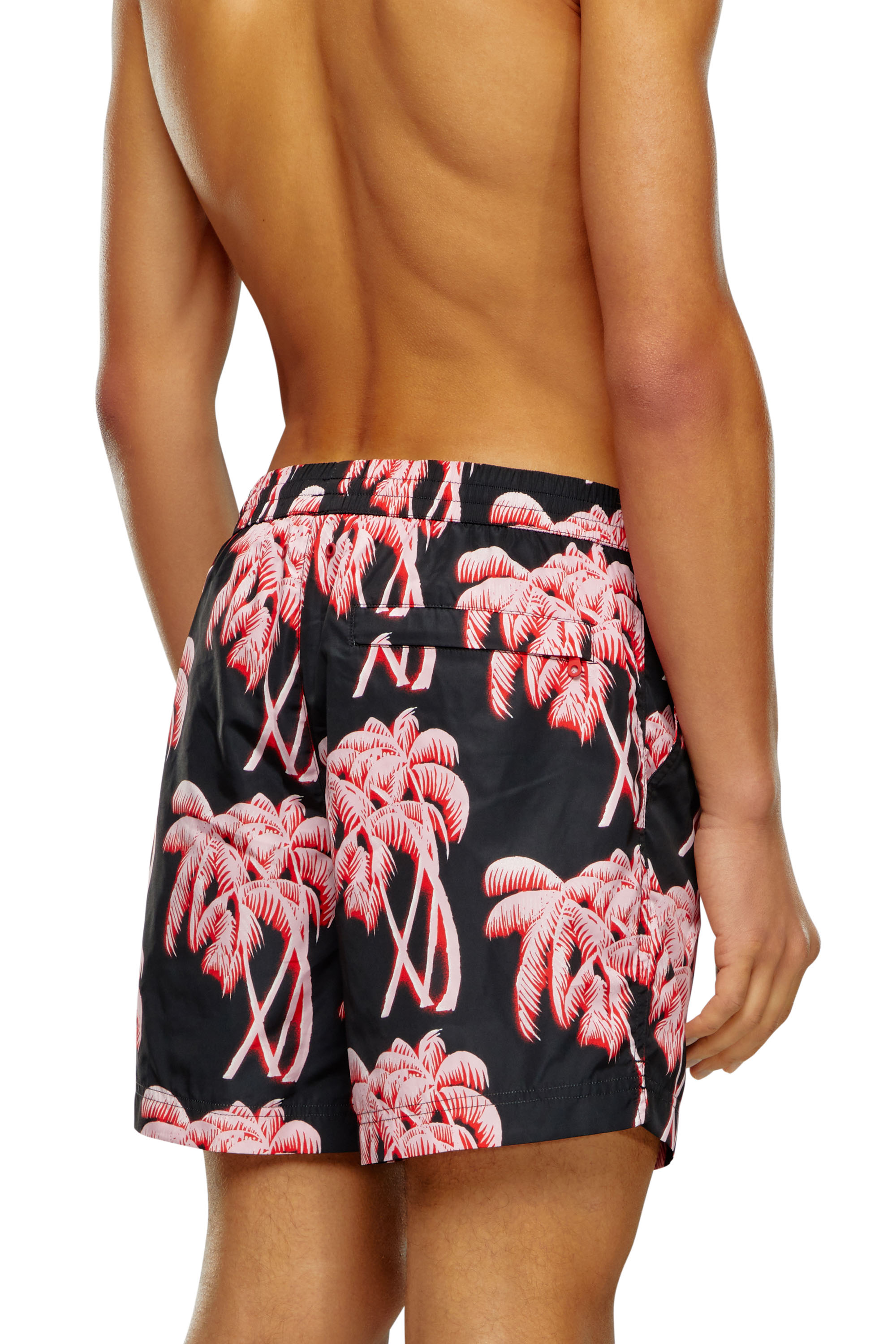 Diesel - BMBX-RIO-41-ZIP, Man Board shorts with palm tree print in Multicolor - Image 3