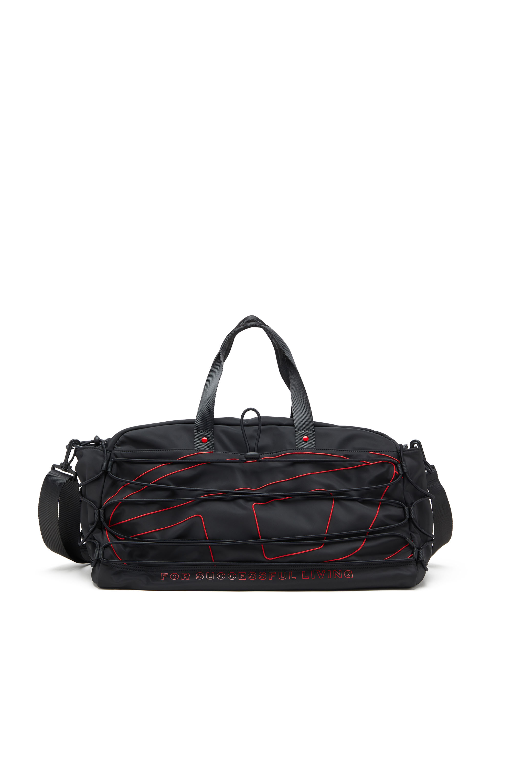 Diesel - TECH-D DUFFLE X, Unisex's Tech-D-Nylon duffle bag with Oval D embroidery in Black - 1
