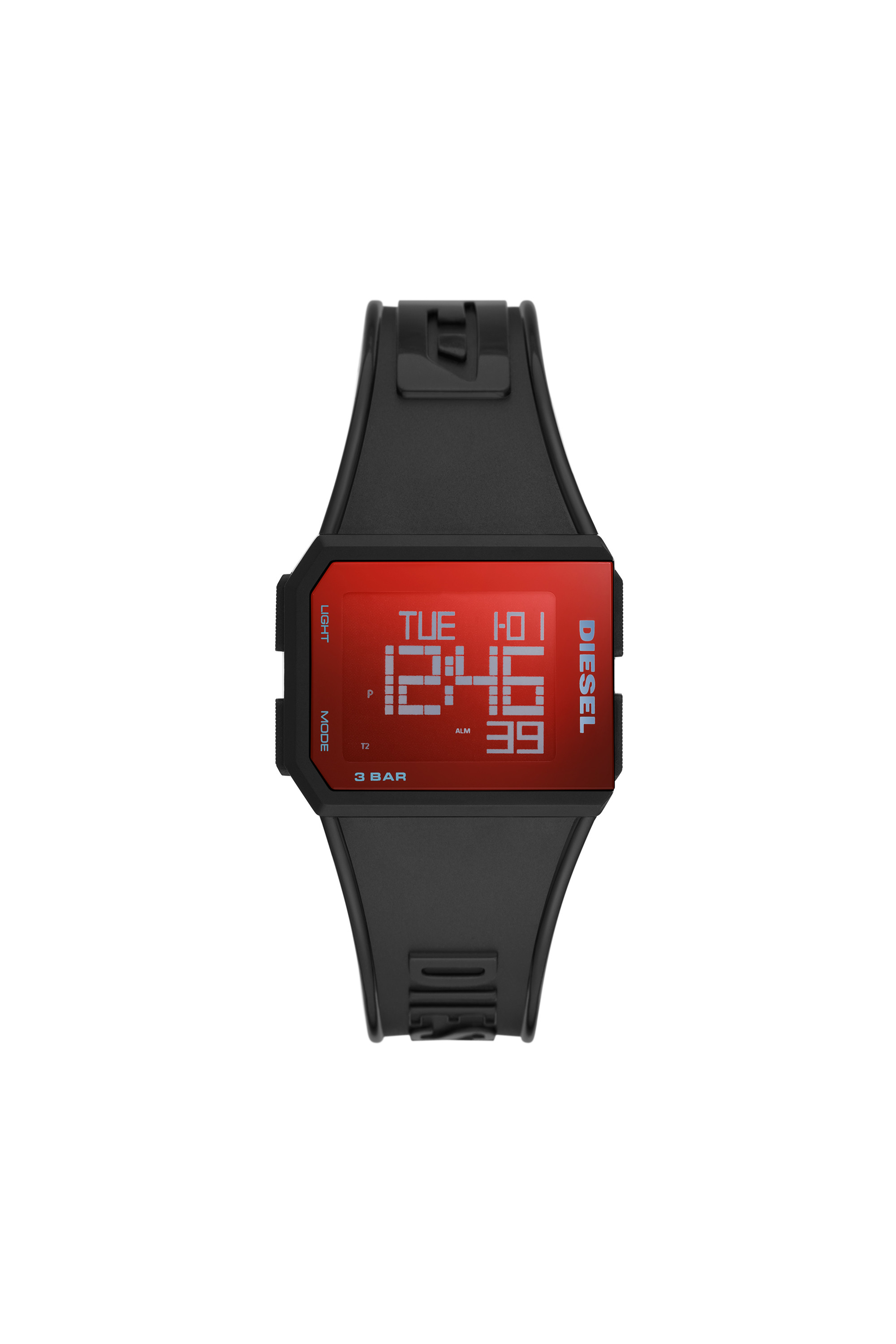 DZ1995: Chopped digital brown leather watch | Diesel