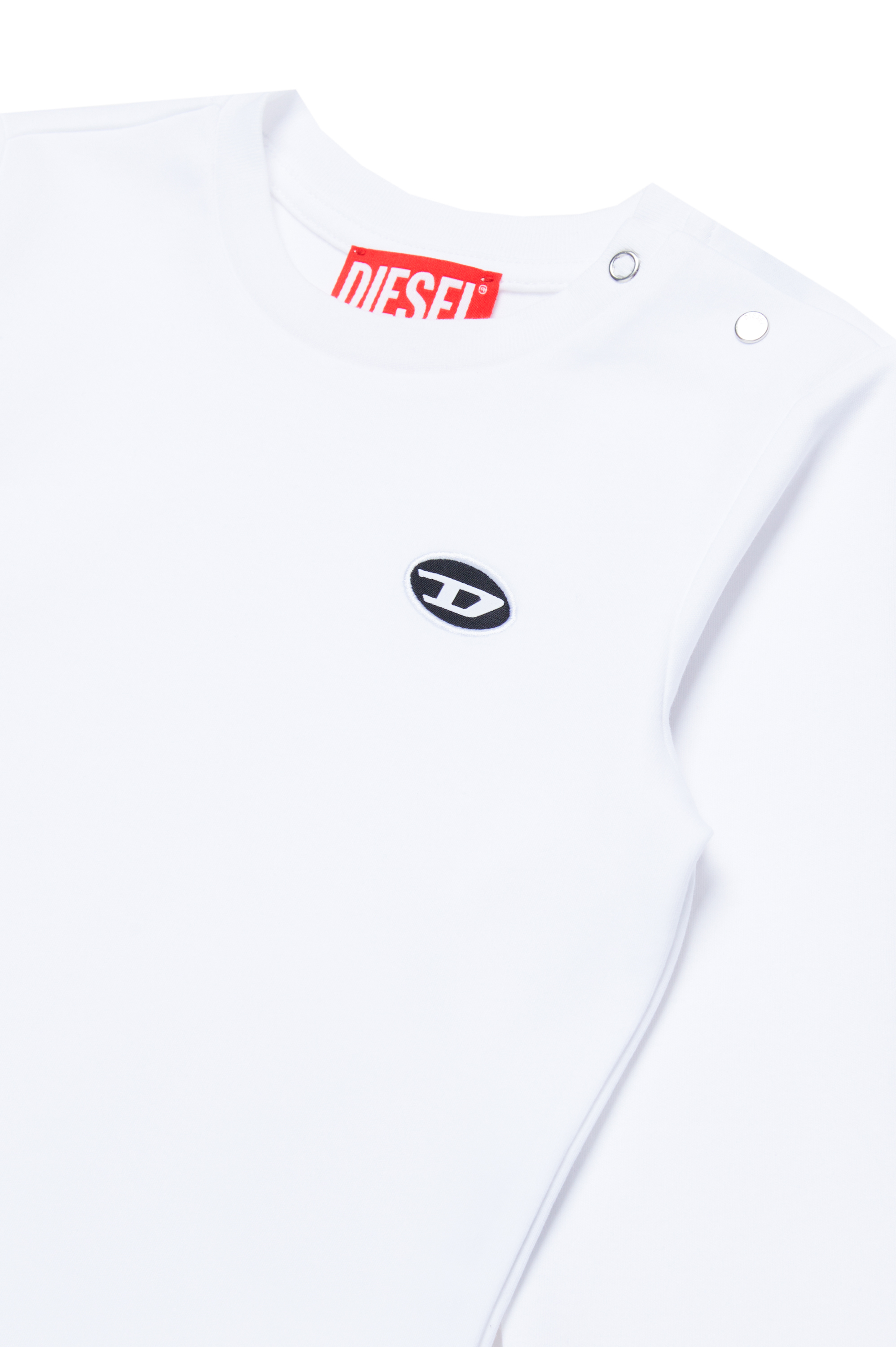 Diesel - TJUSTDOVALPJLSB, Man Long-sleeve T-shirt in organic cotton in White - Image 3