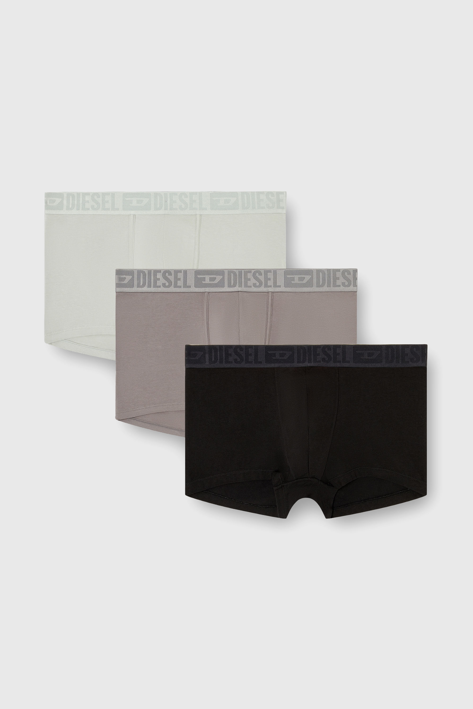 Diesel - MIKE-D-CORE-3PACK, Man's Three-pack of stretch cotton boxer briefs with tonal waistband in Gray/Black - 2
