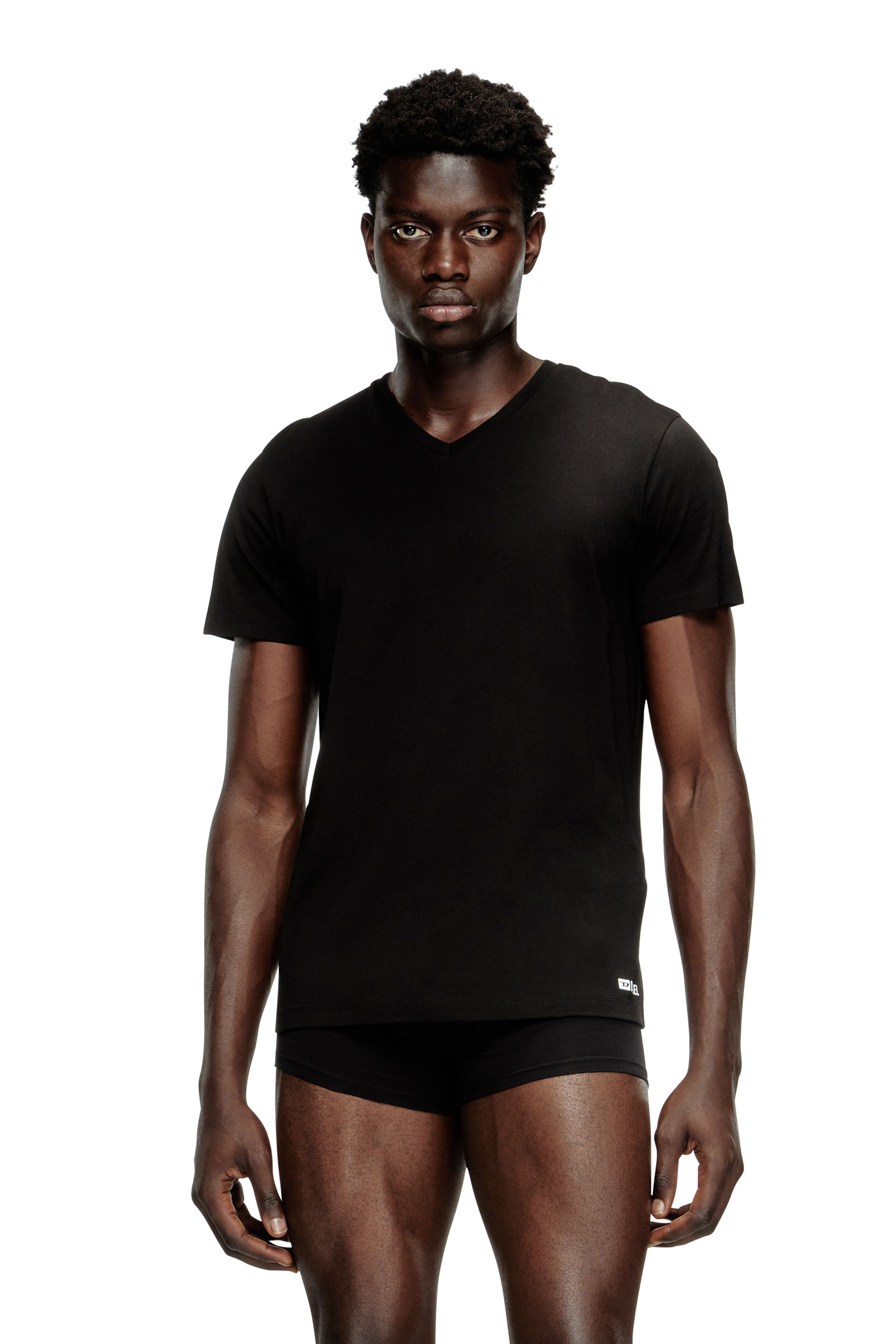 Diesel - MICHAEL-D-BOX-3PACK, Man's Three-pack of V-neck T-shirts in Black - 2