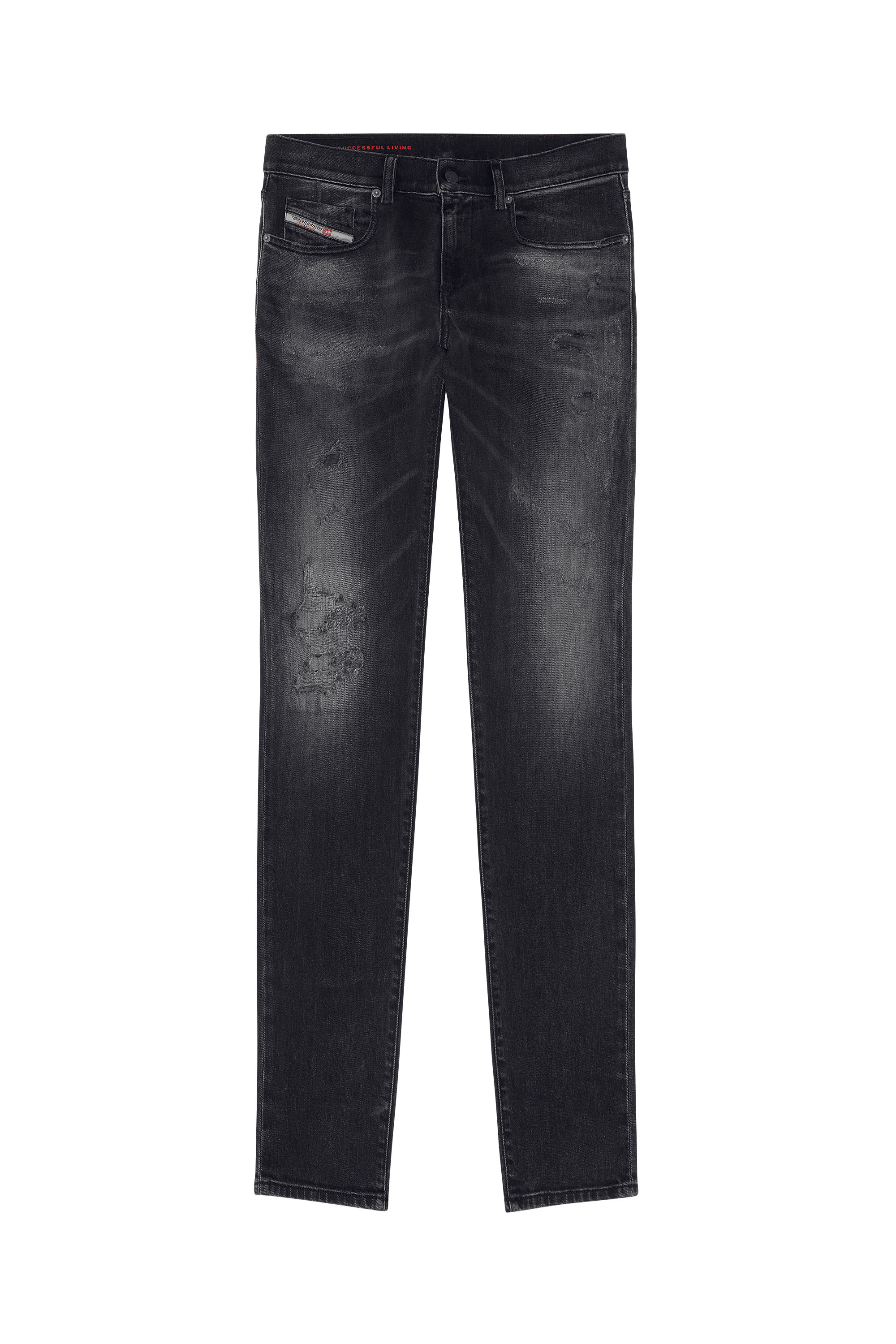 Diesel - 2019 D-STRUKT 09E05 Slim Jeans, Black/Dark grey - Image 6