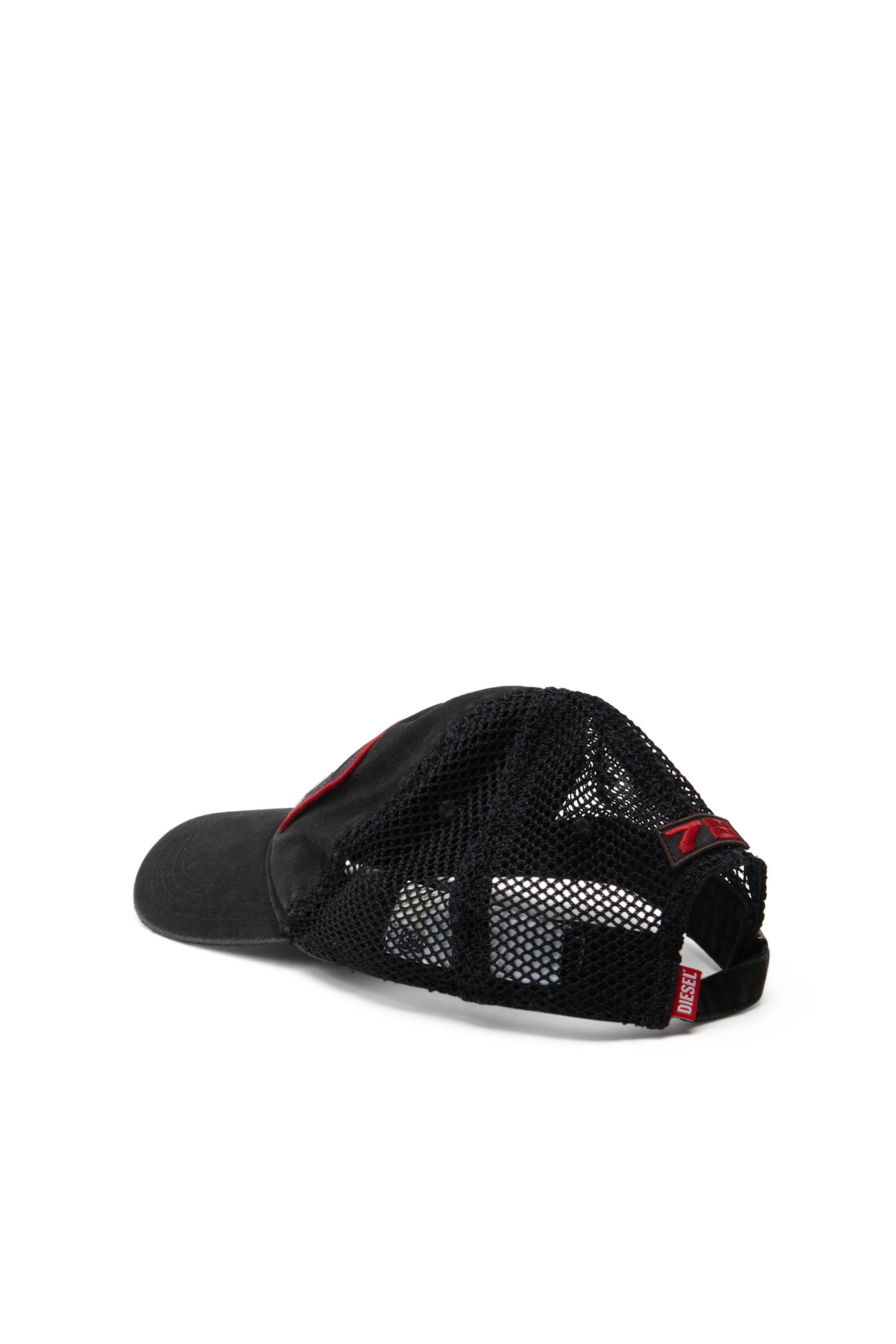 Diesel - C-MESHY, Man's Baseball cap with fishnet mesh in Black - 2