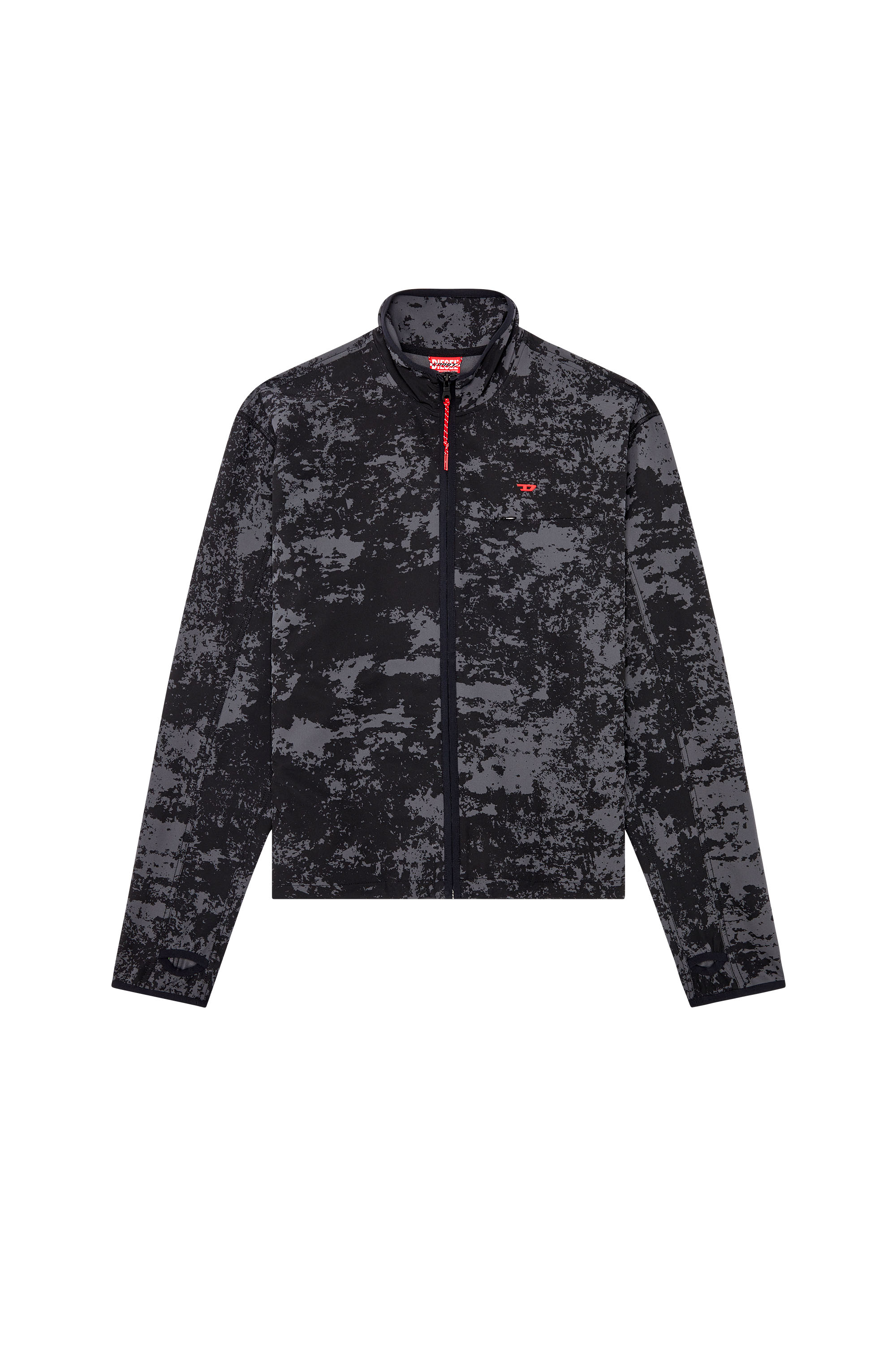 Diesel - AMWT-BYRON-WT13, Man Woven track jacket with cloudy print in Multicolor - Image 3