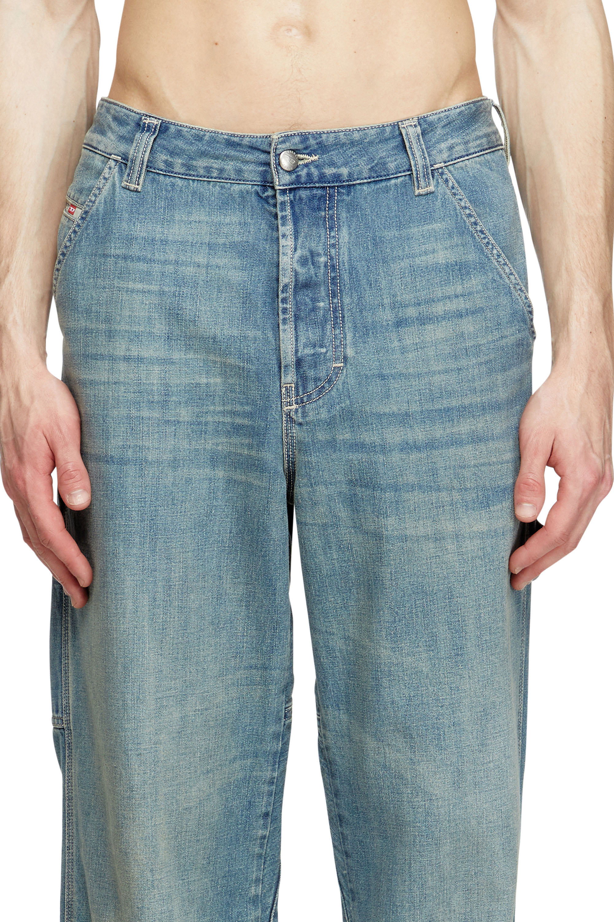 Diesel - Man's Relaxed Jeans D-Livery 068SK, Light Blue - 5