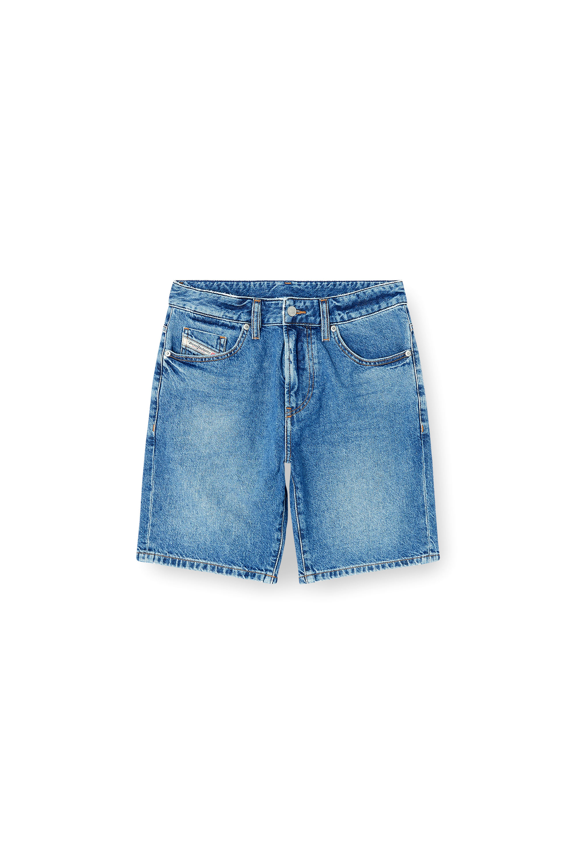 Diesel - D-FIN, Man's Slim shorts in clean-wash denim in Blue - 3