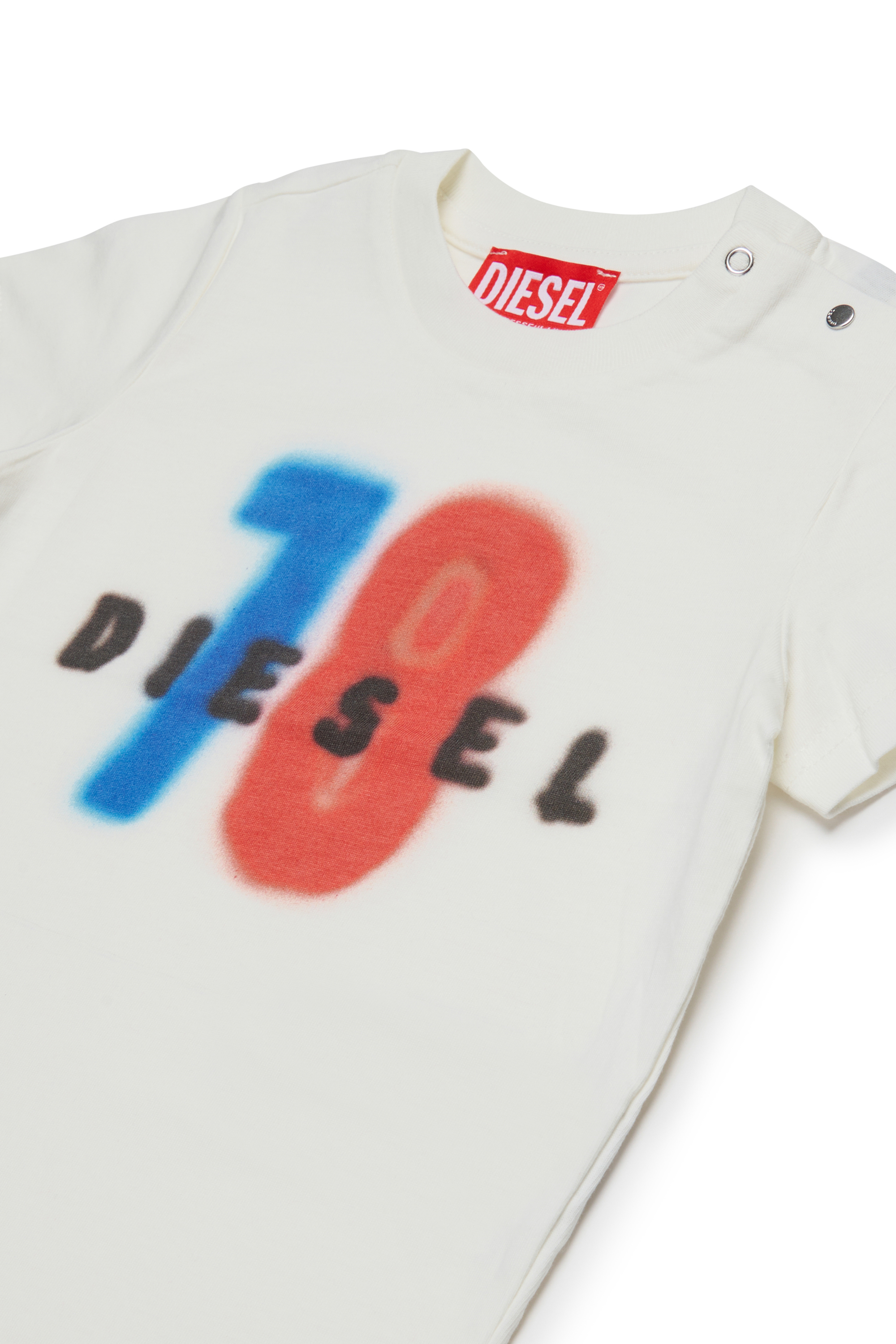 Diesel - TESSIB, Man's Cotton T-shirt with print in White - 3