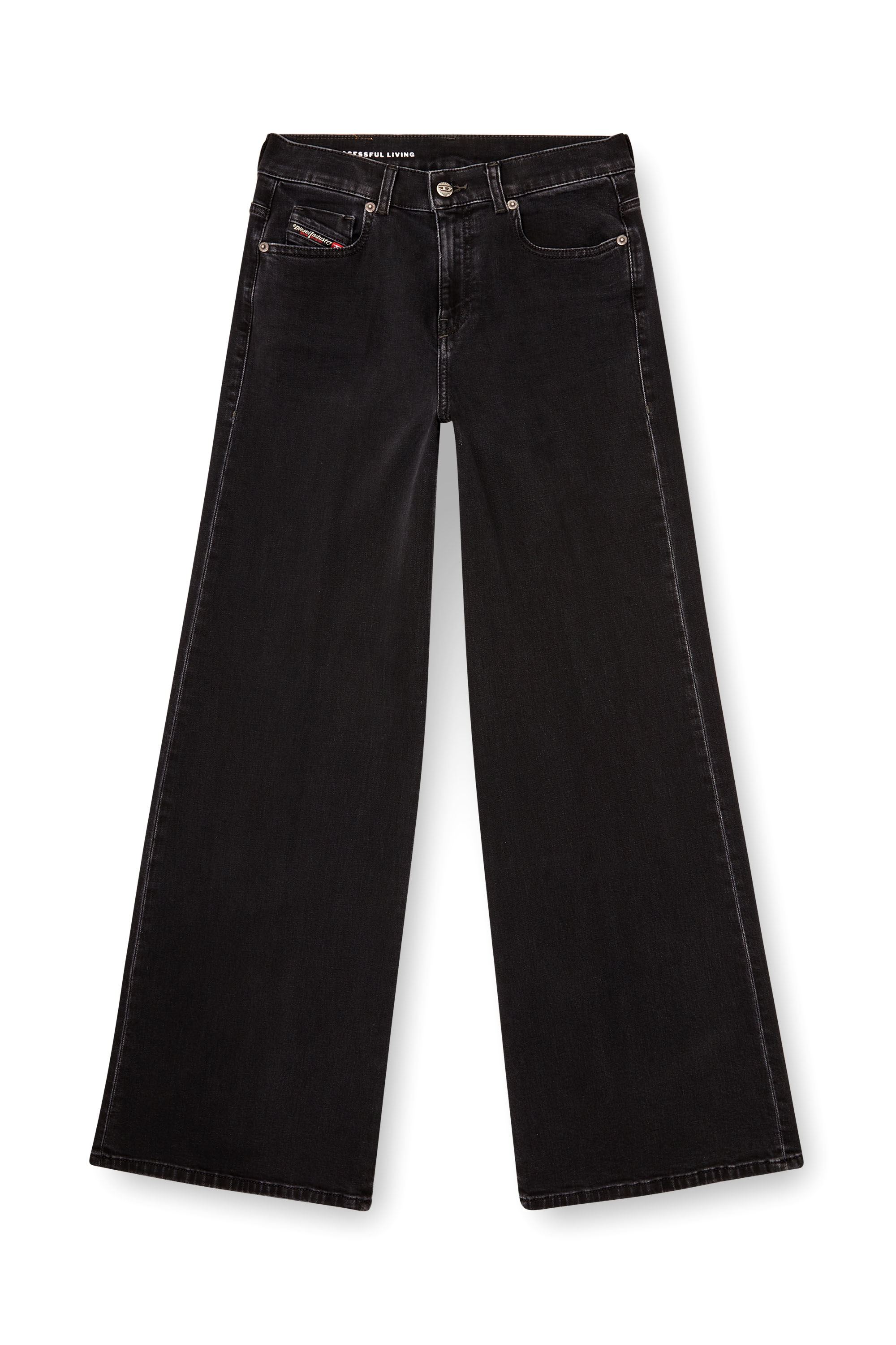 Flare Jeans 1978 D-Akemi 09M69, Black/Dark grey Diesel - Woman's Flare Jeans 1978 D-Akemi 09M69, Black/Dark grey - 2