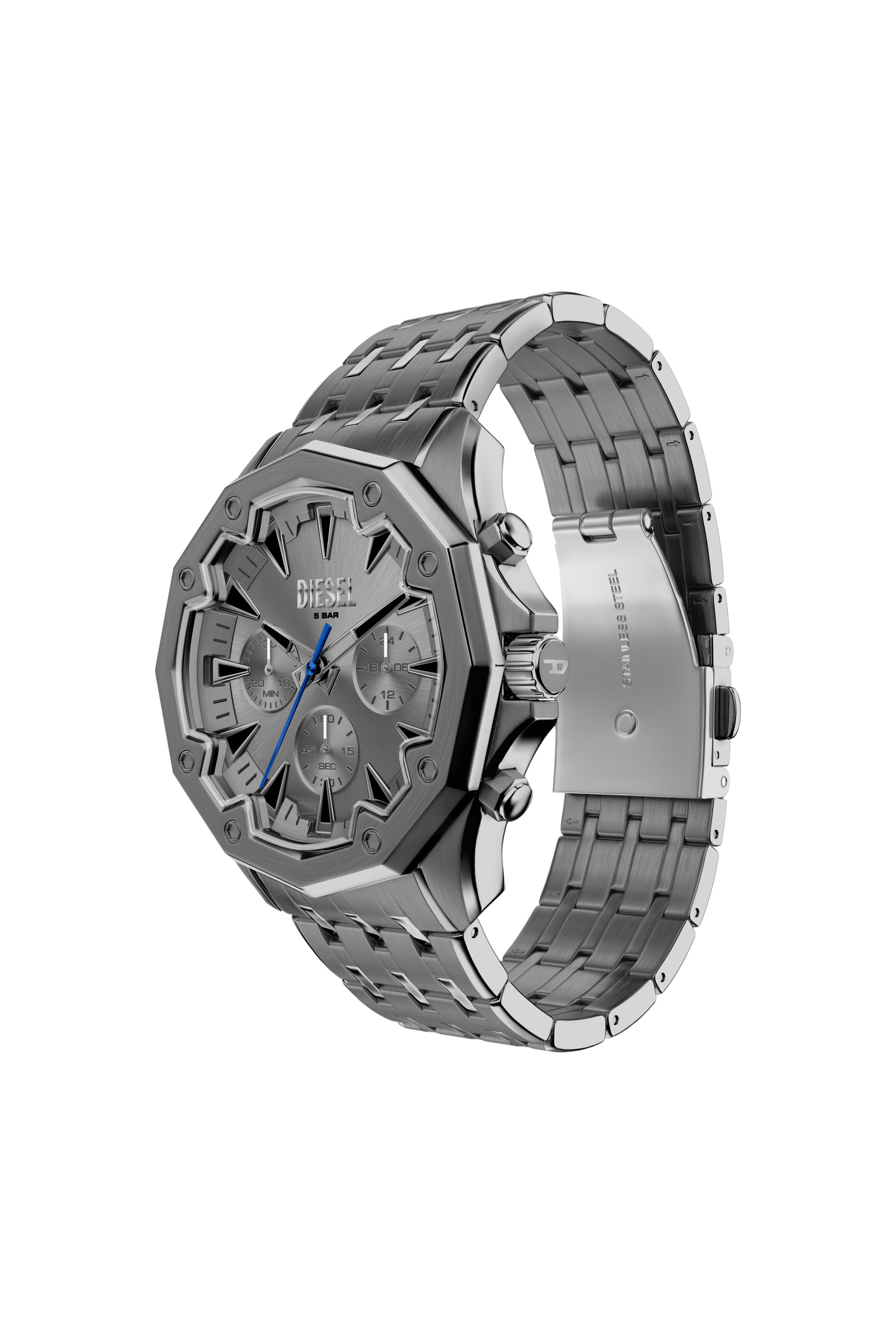 Diesel - DZ4708 WATCH, Man's Stinger Gunmetal Stainless Steel Watch in Grey - 2