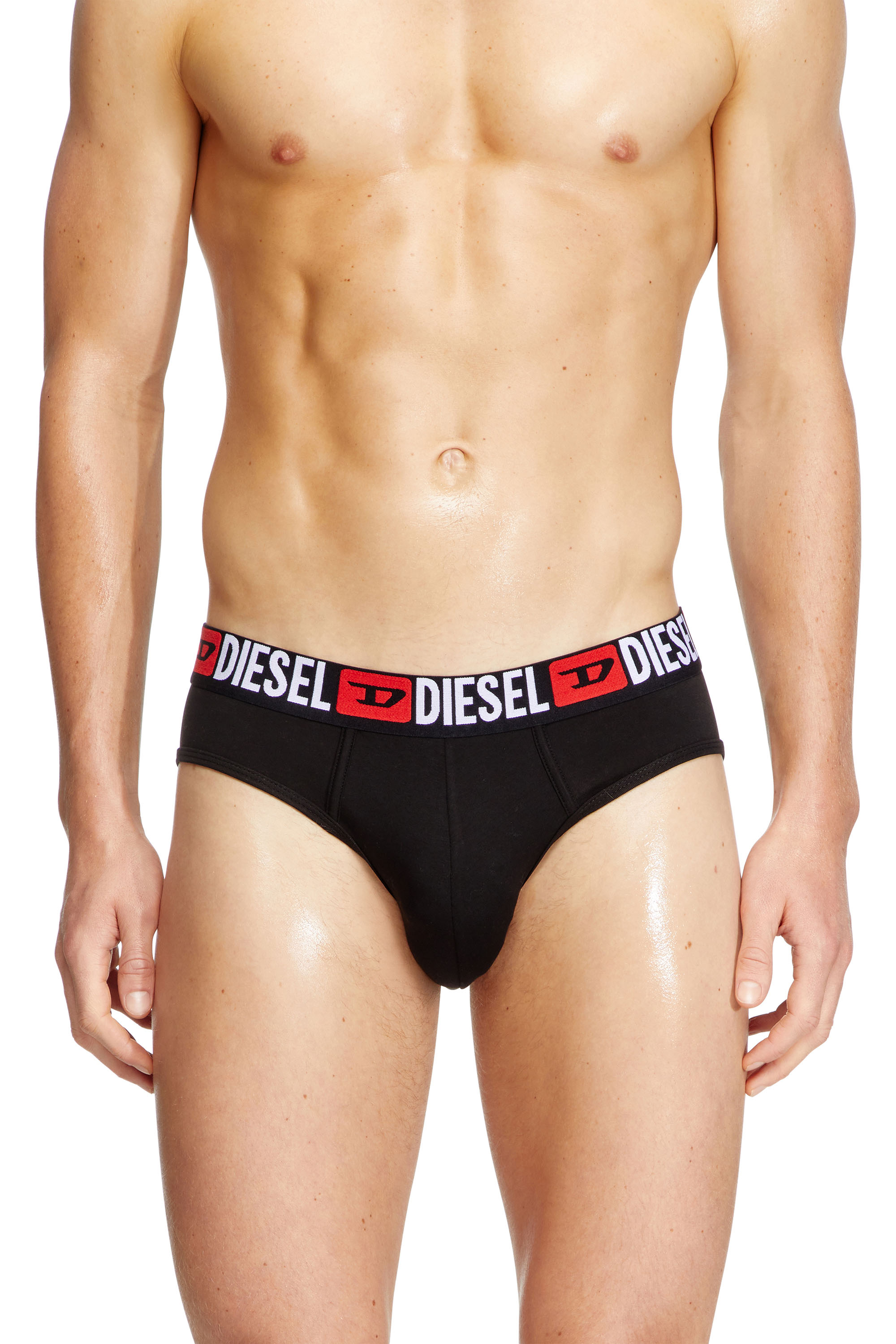 Diesel - UMBR-ANDRETHREEPACK, Man's Three-pack of solid-colour briefs in Black - 3