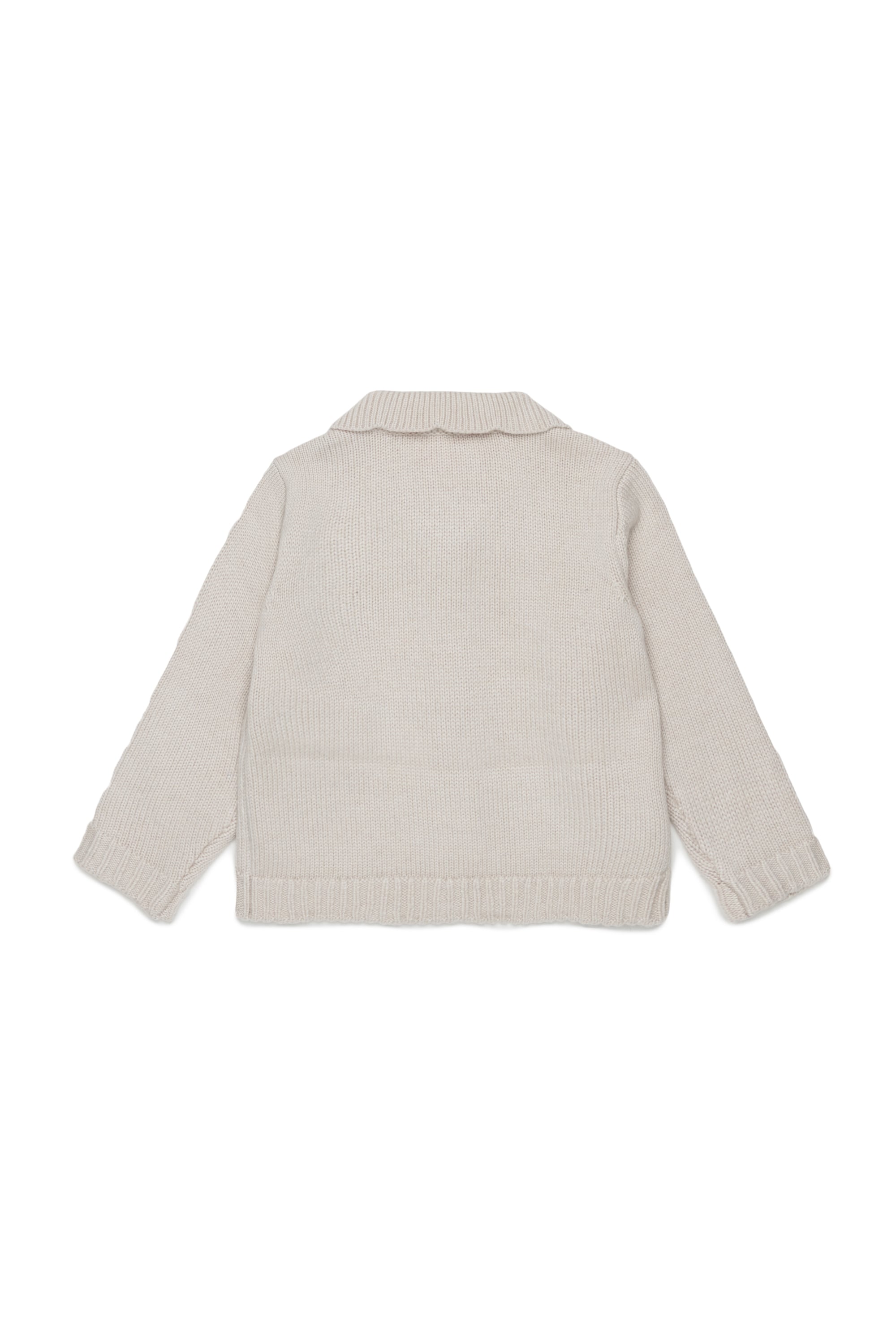 Diesel - KSCALOB, Woman's Cashmere-enriched cardigan with scalloped collar in White - 2