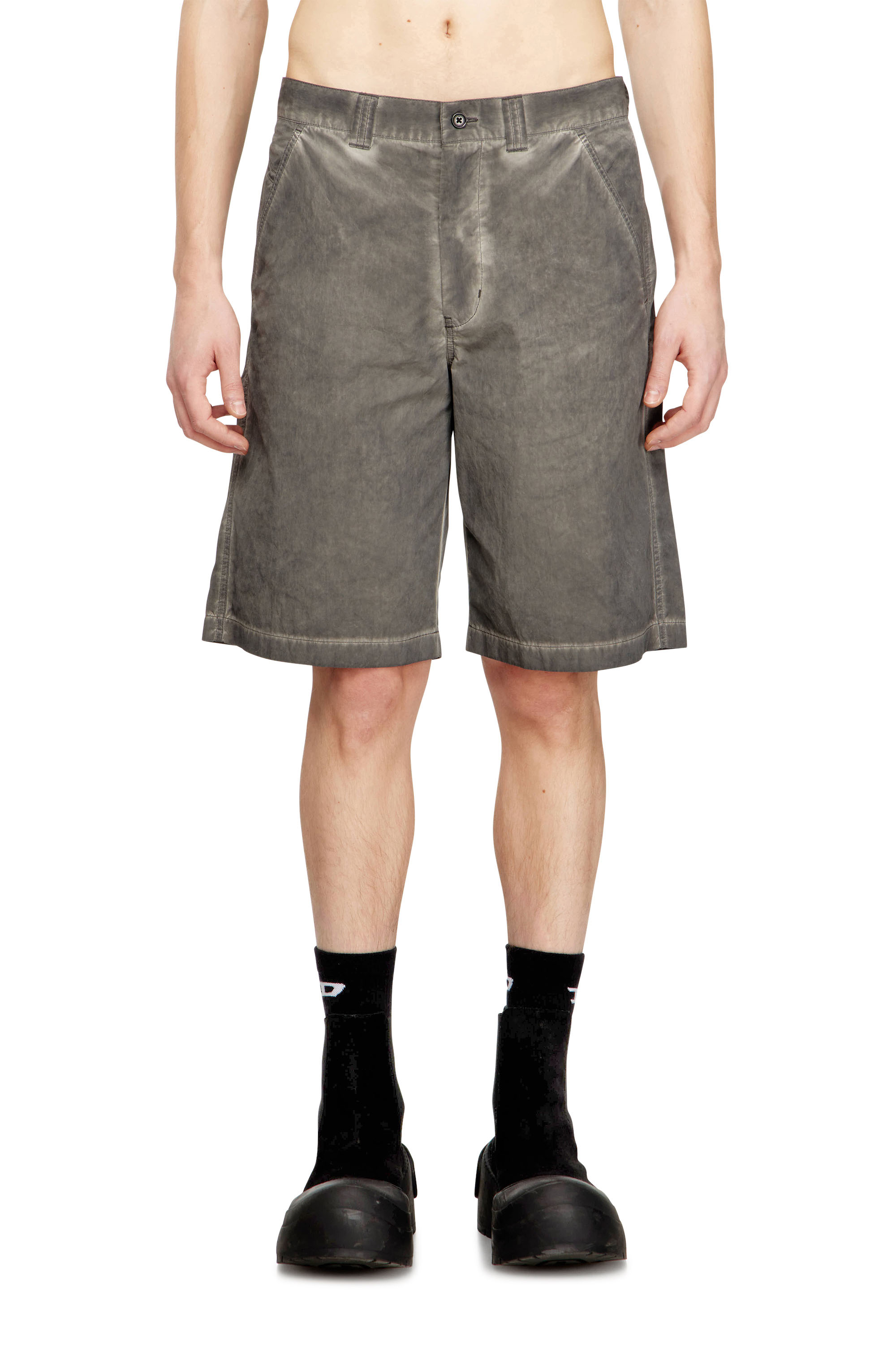 Diesel - P-HANT-CHINO-SHORT-TREAT, Man's Nylon-cotton shorts with pigment dye in null - 1