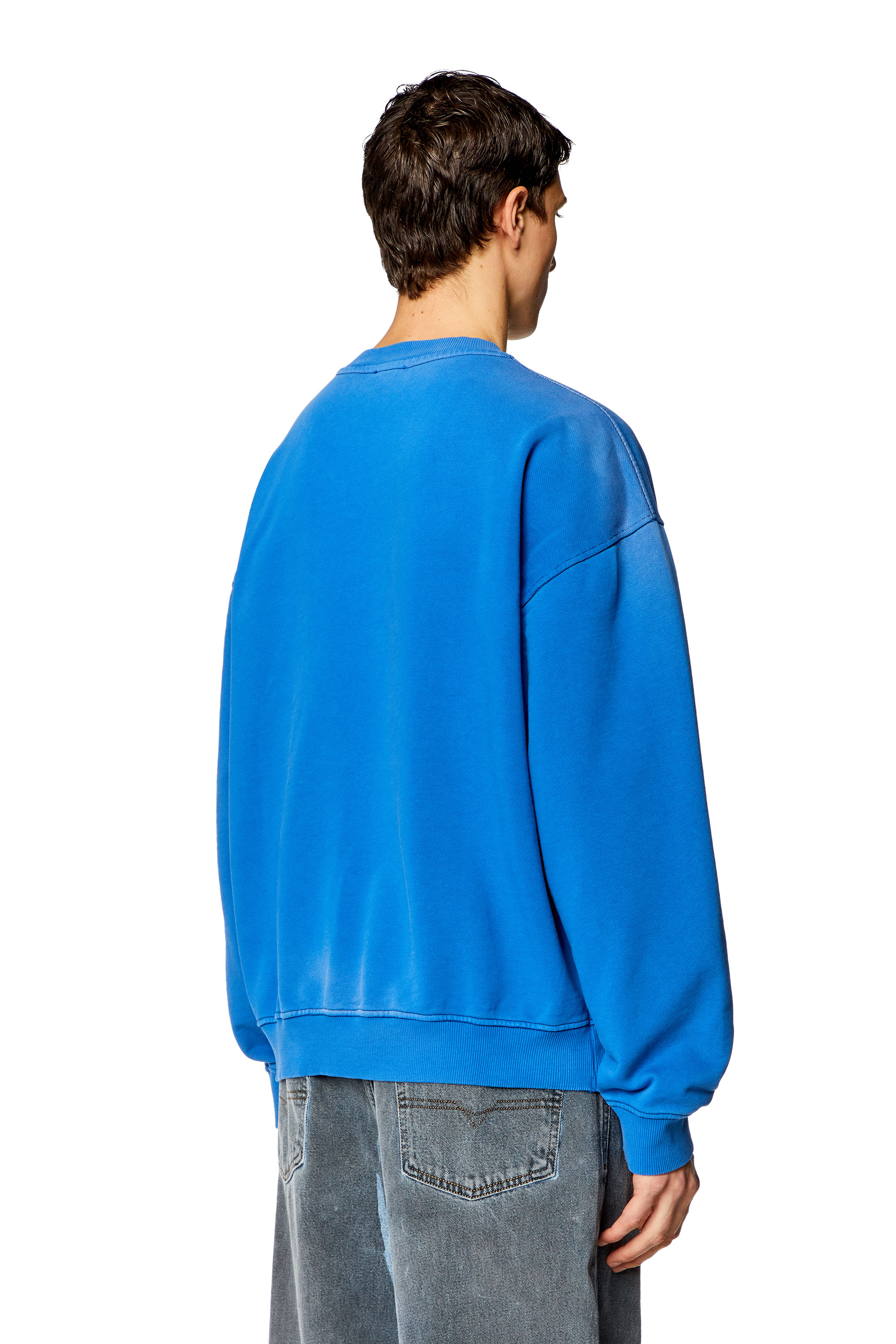 Diesel - S-BOXT-N6, Man College sweatshirt with LIES patches in Blue - Image 4