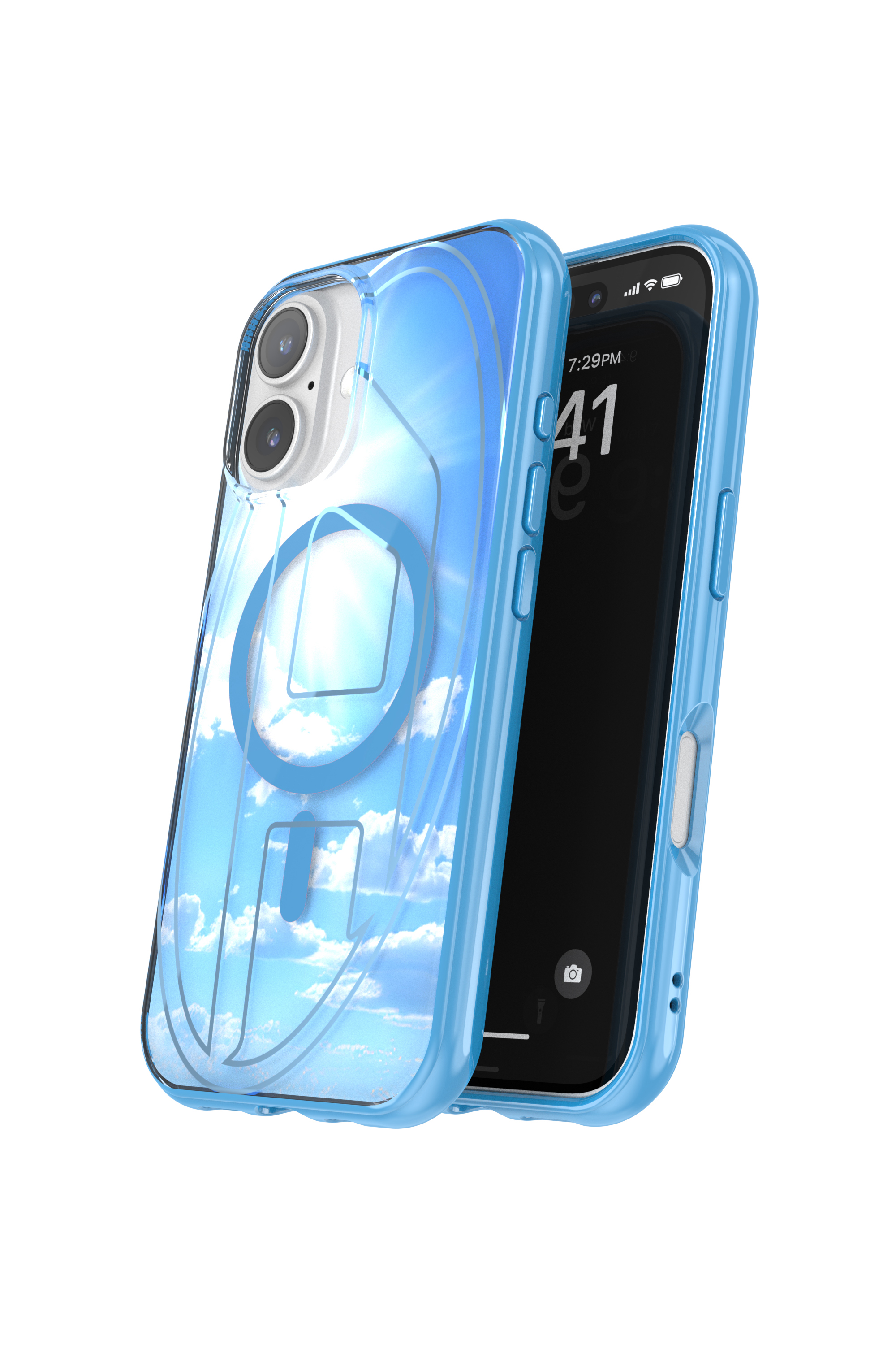 Diesel - 60252 AOP CASE, Unisex's Oval D Case with Magsafe iPhone 16 in Azure - 3