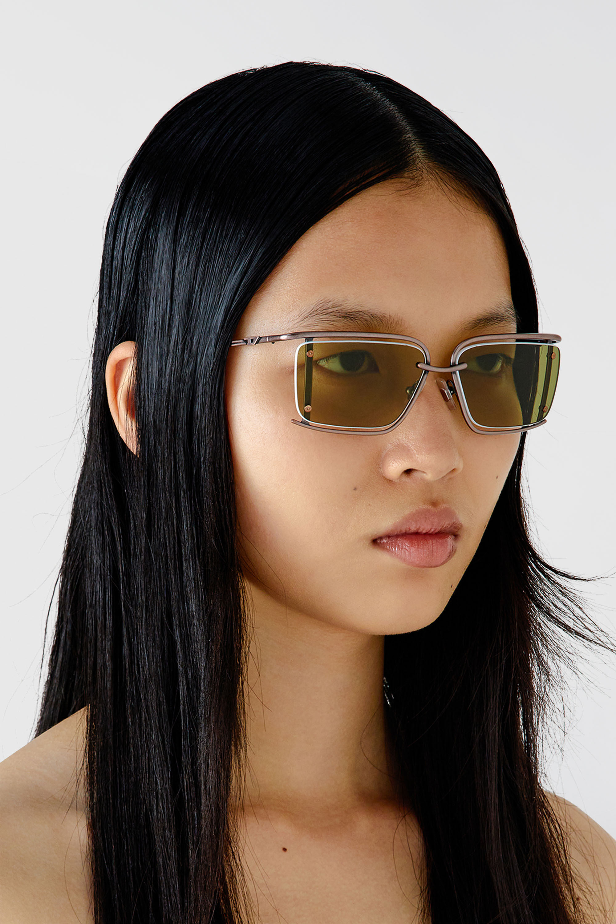 Diesel - 0DL1002, Unisex's Rectangle sunglasses in Military Green - 6