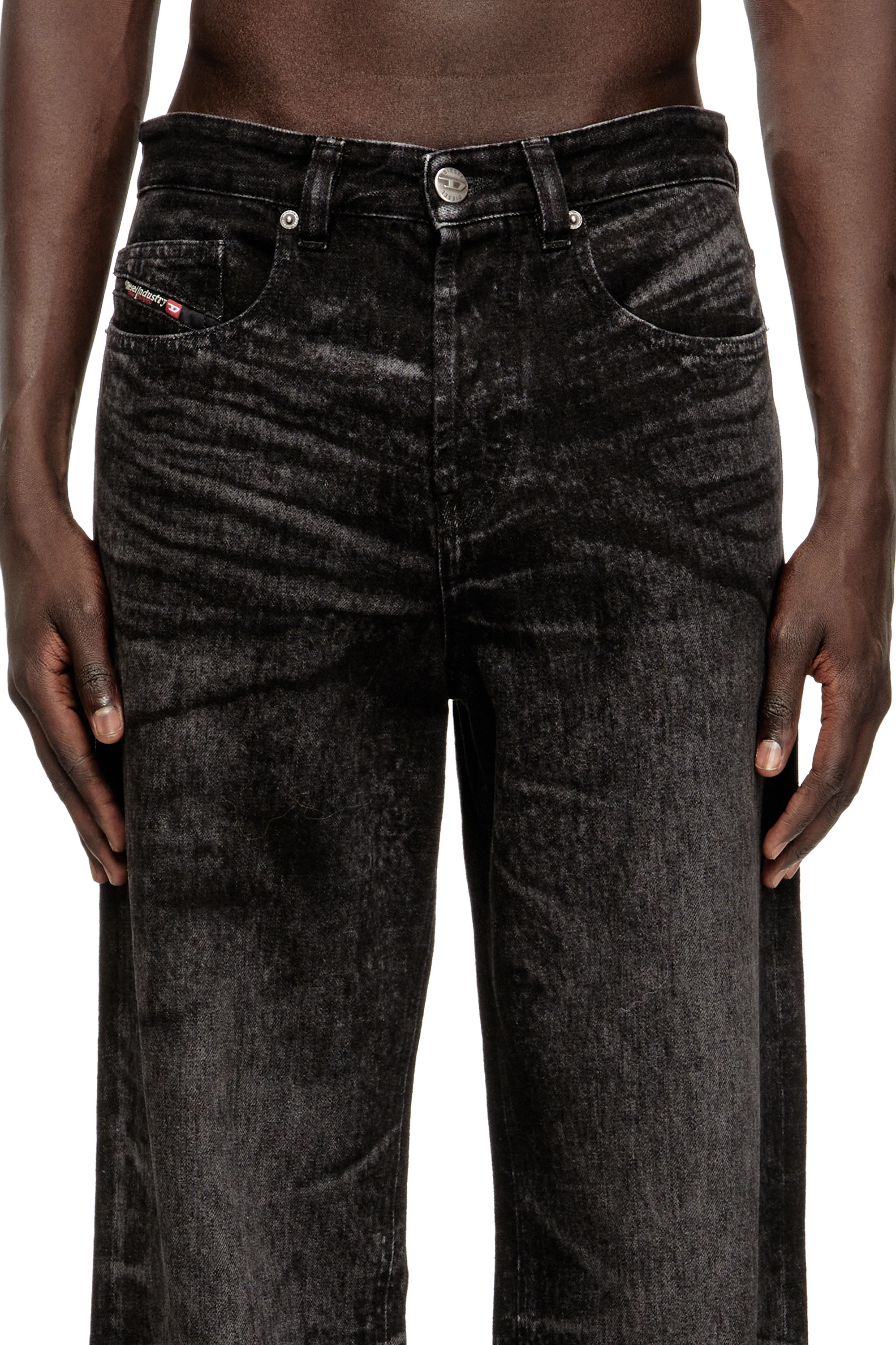 Relaxed Jeans 2001 D-Macro 007DB, Black/Dark grey Diesel - Man's Relaxed Jeans 2001 D-Macro 007DB, Black/Dark grey - 5
