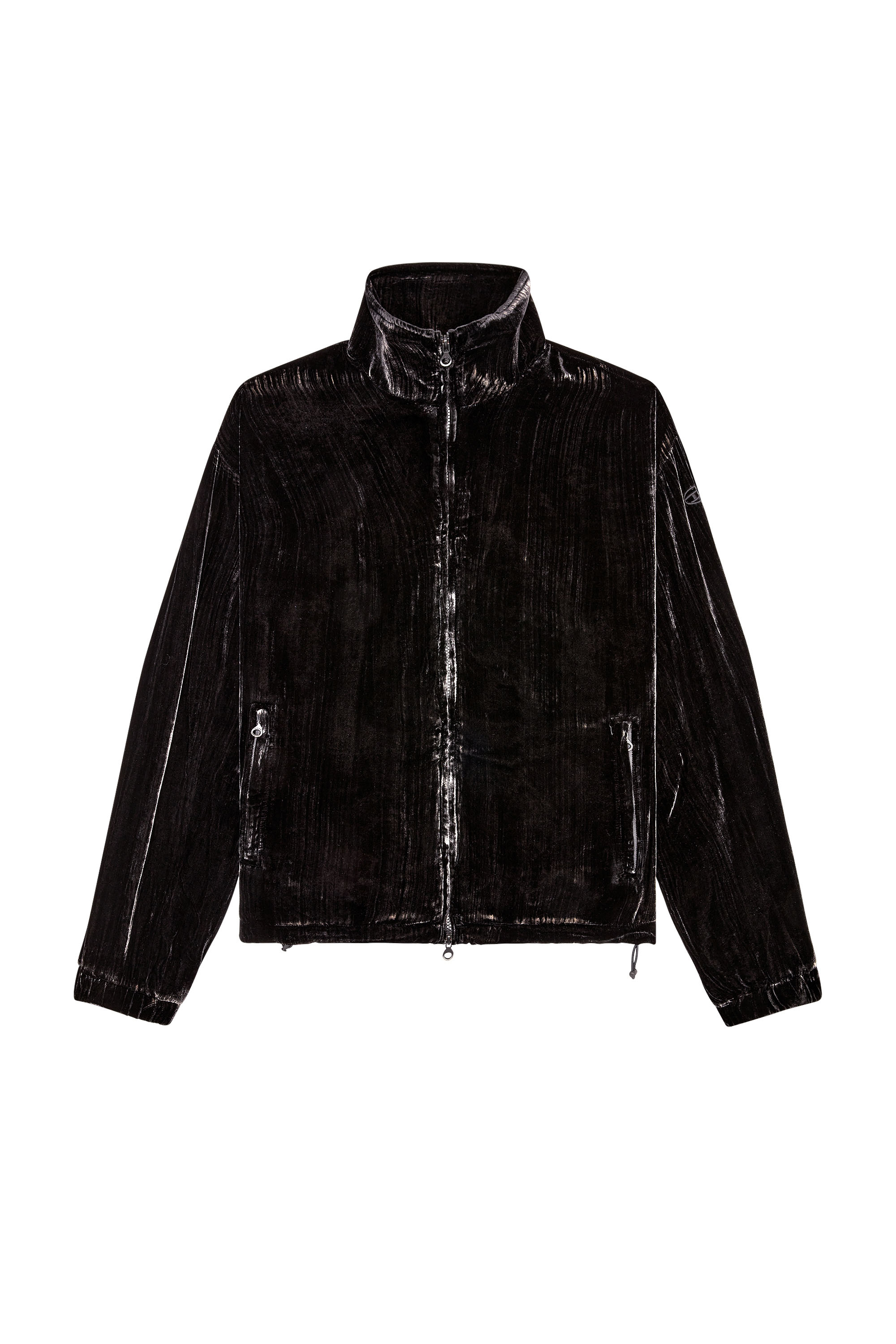 Diesel - J-SALFORD, Man's Treated silk-blend velvet jacket in Black - 2