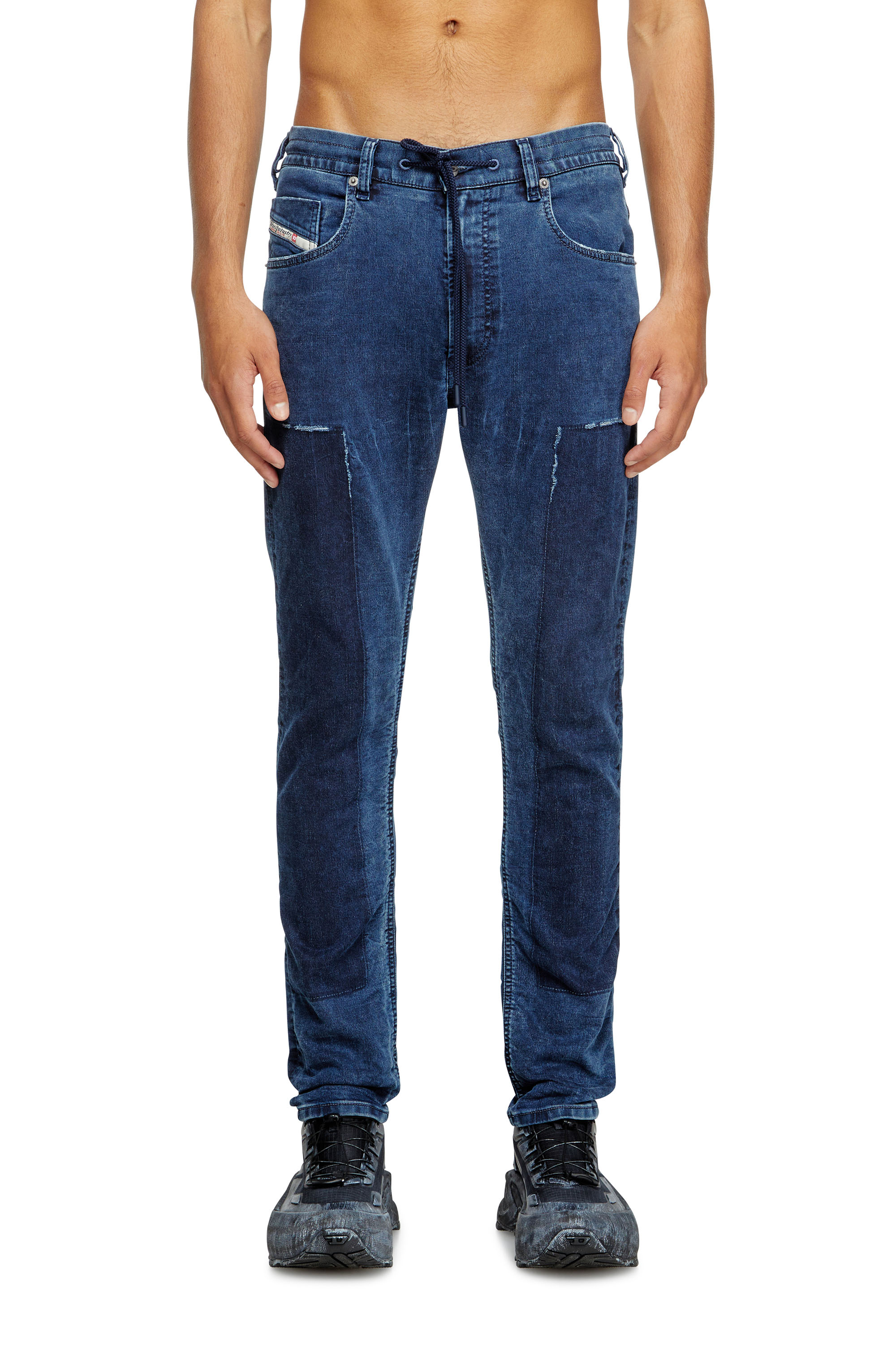 Diesel - Man's Regular 2030 D-Krooley Joggjeans® 09M36, Dark Blue - 1