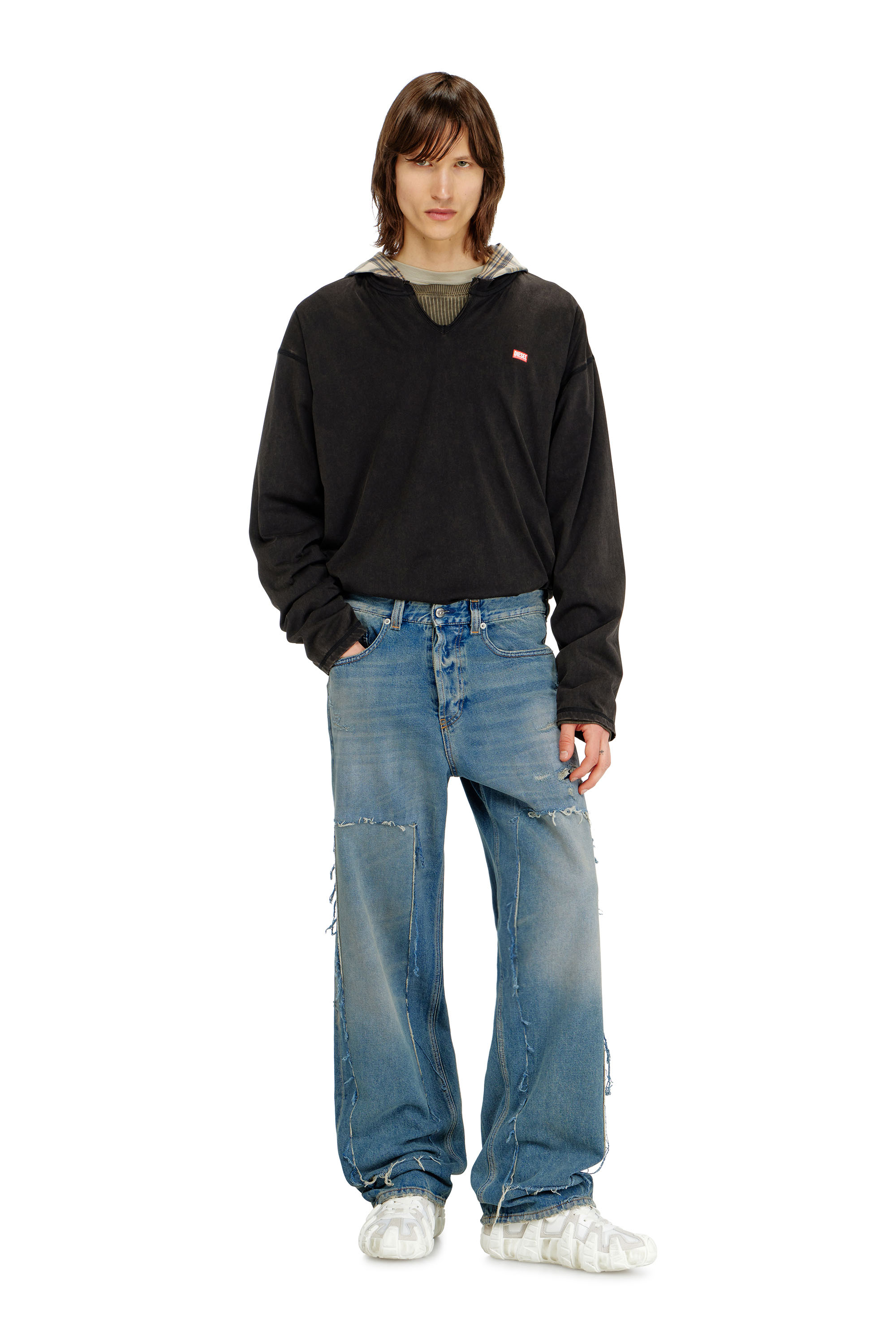 Diesel - Man's Relaxed Jeans 2001 D-Macro 09N27, Medium blue - 1