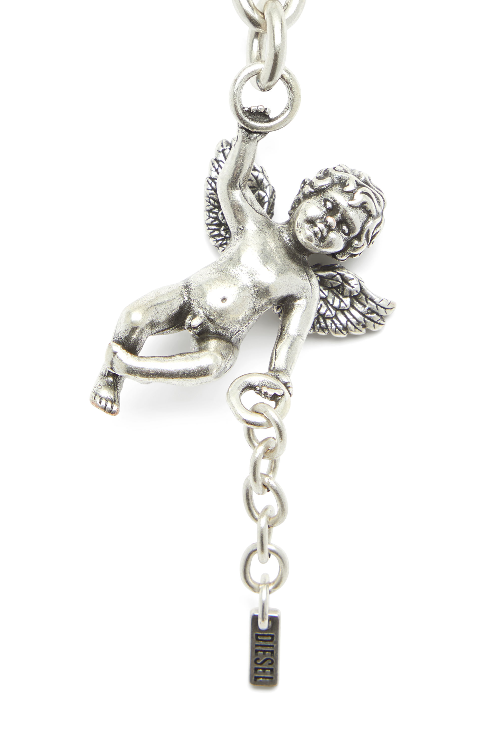 Diesel - CHARM-ANGEL, Woman's Metal cherub charm in Silver - 2
