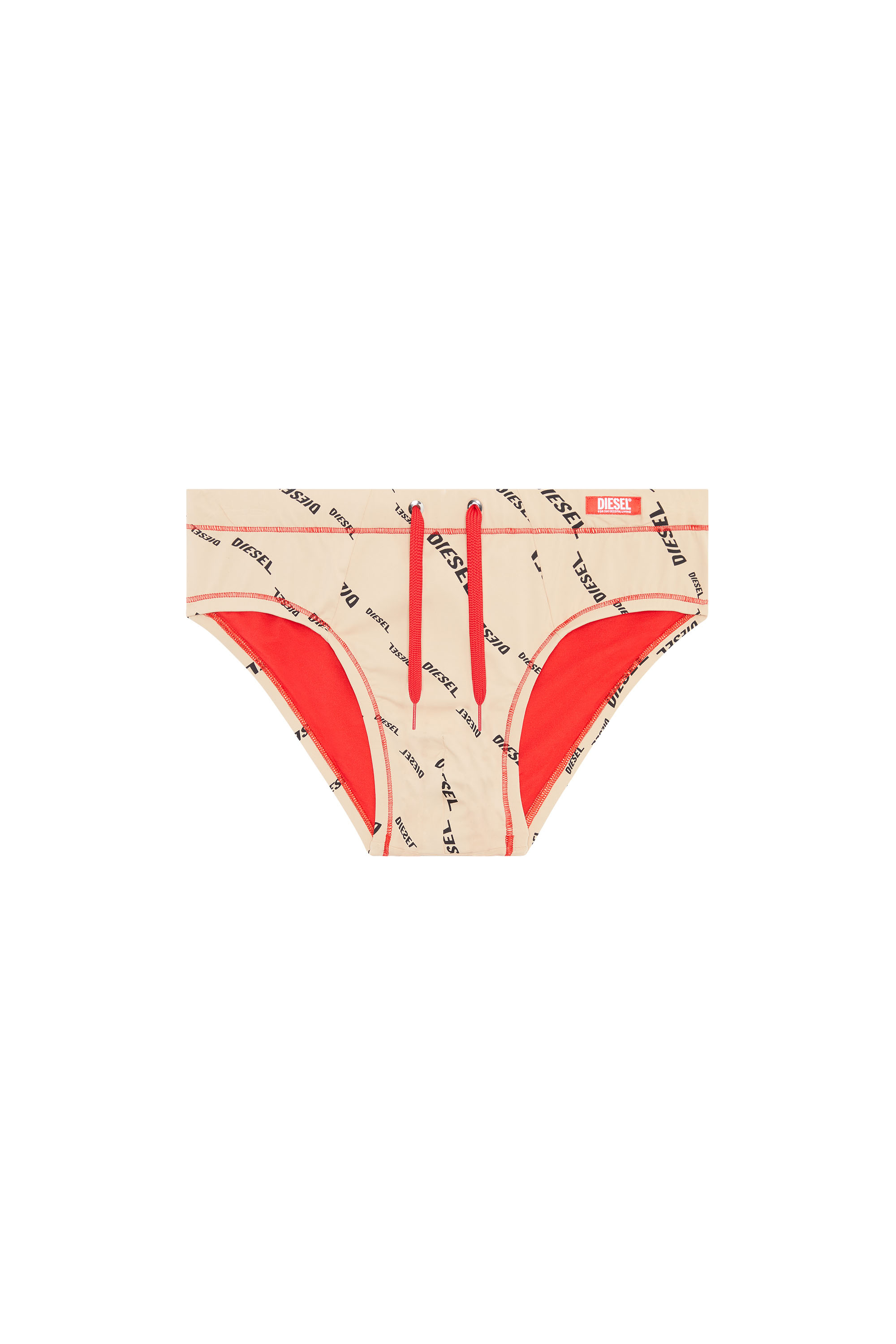 BMBR-ALFIE, Beige/Red - Swim briefs