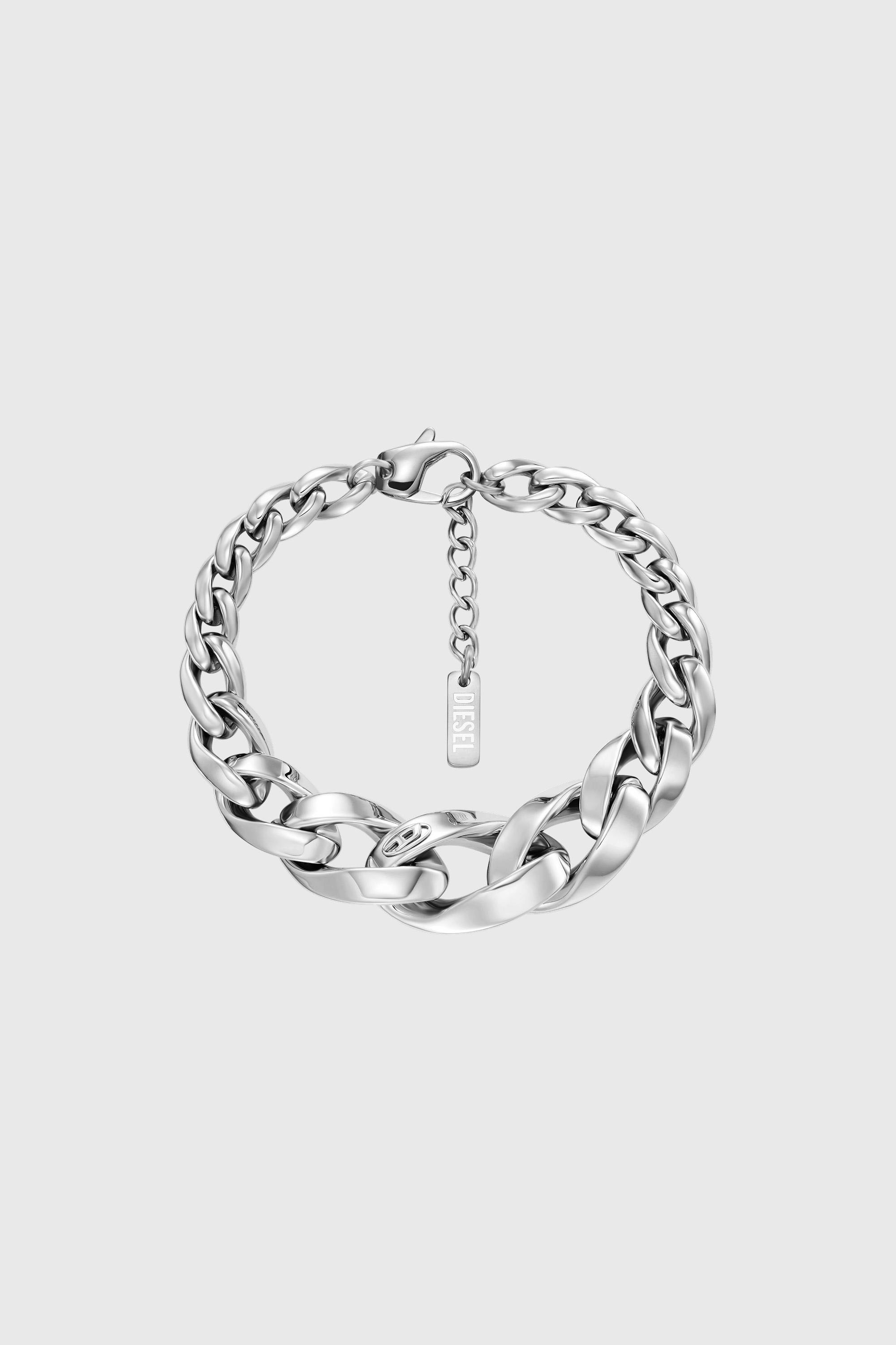 Diesel - DX1721040, Unisex's Stainless Steel Chain Bracelet in Silver - 1