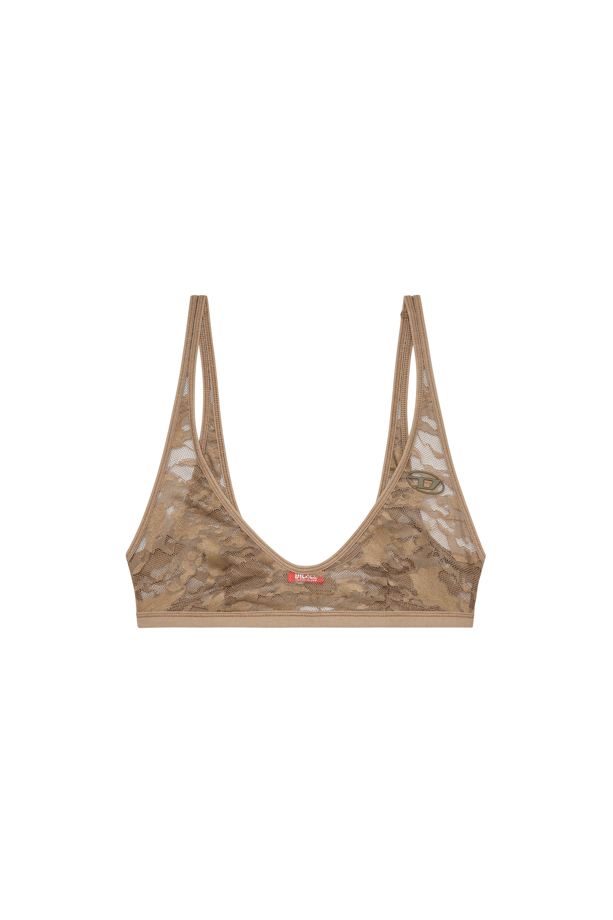 Diesel - TANIA-UTLT, Woman's Camo lace bralette in Brown - 4