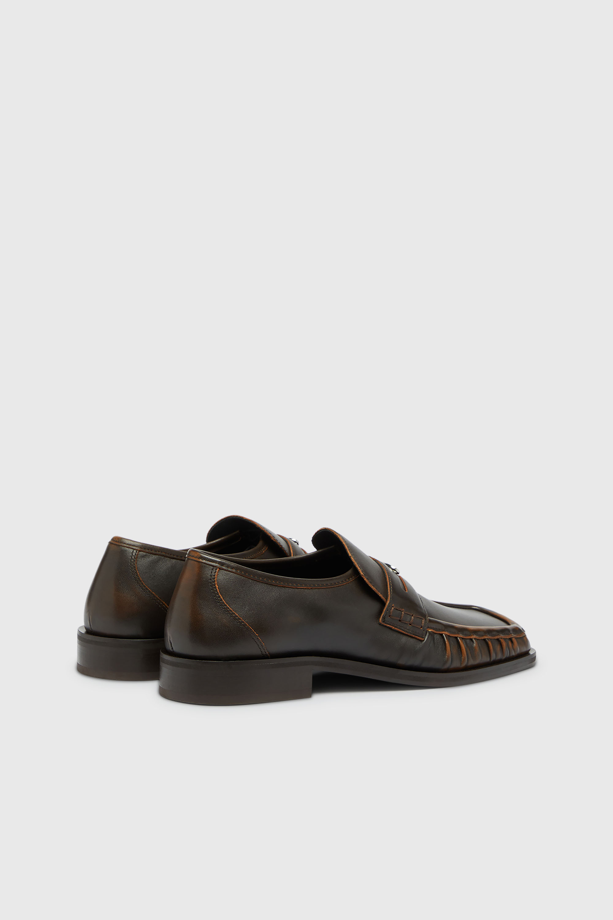Diesel - D-AMBER LOAFER, Man's D-Amber - Penny loafers in leather in Brown - 3
